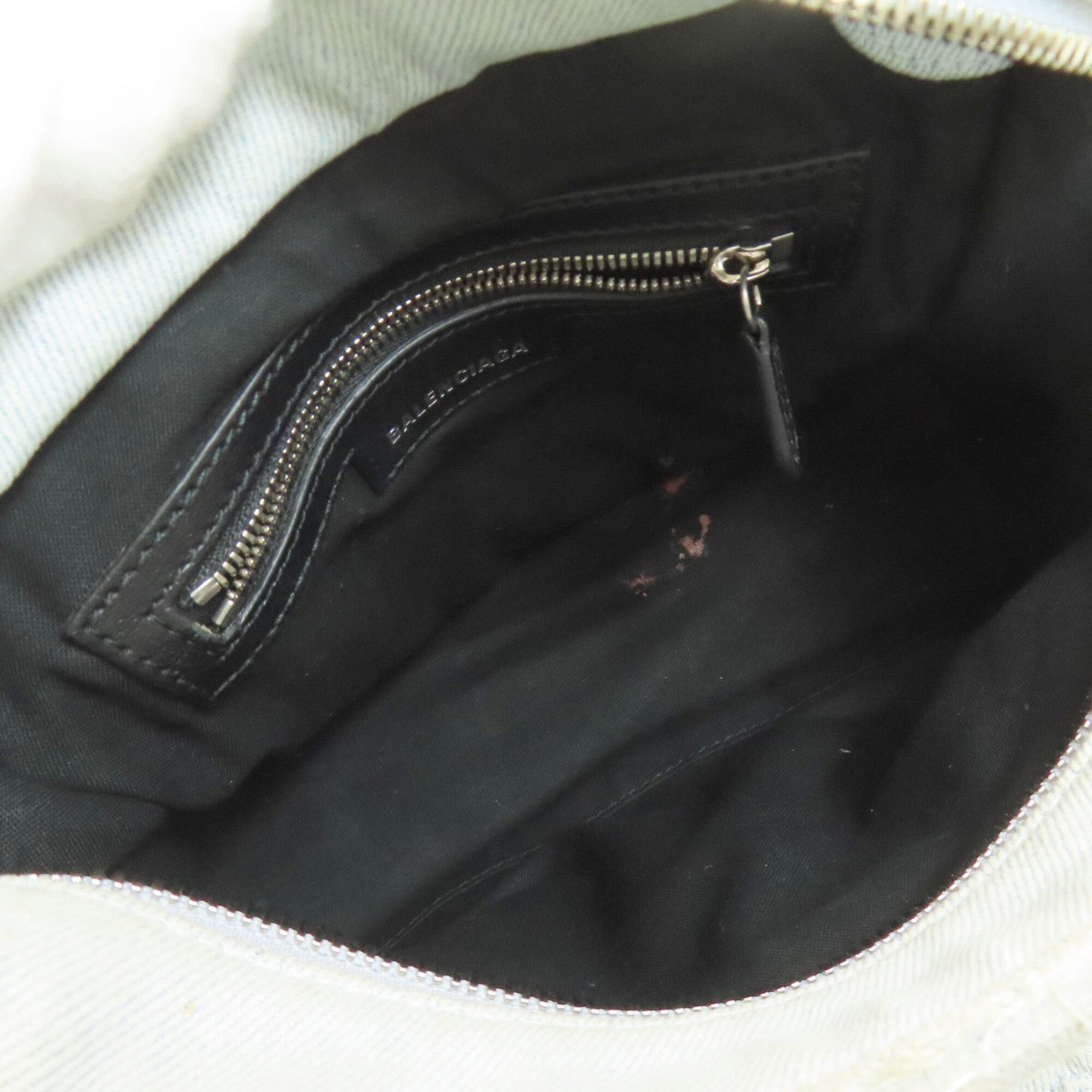 Balenciaga Light Blue Denim Handbag Pouch (Pre-Owned)