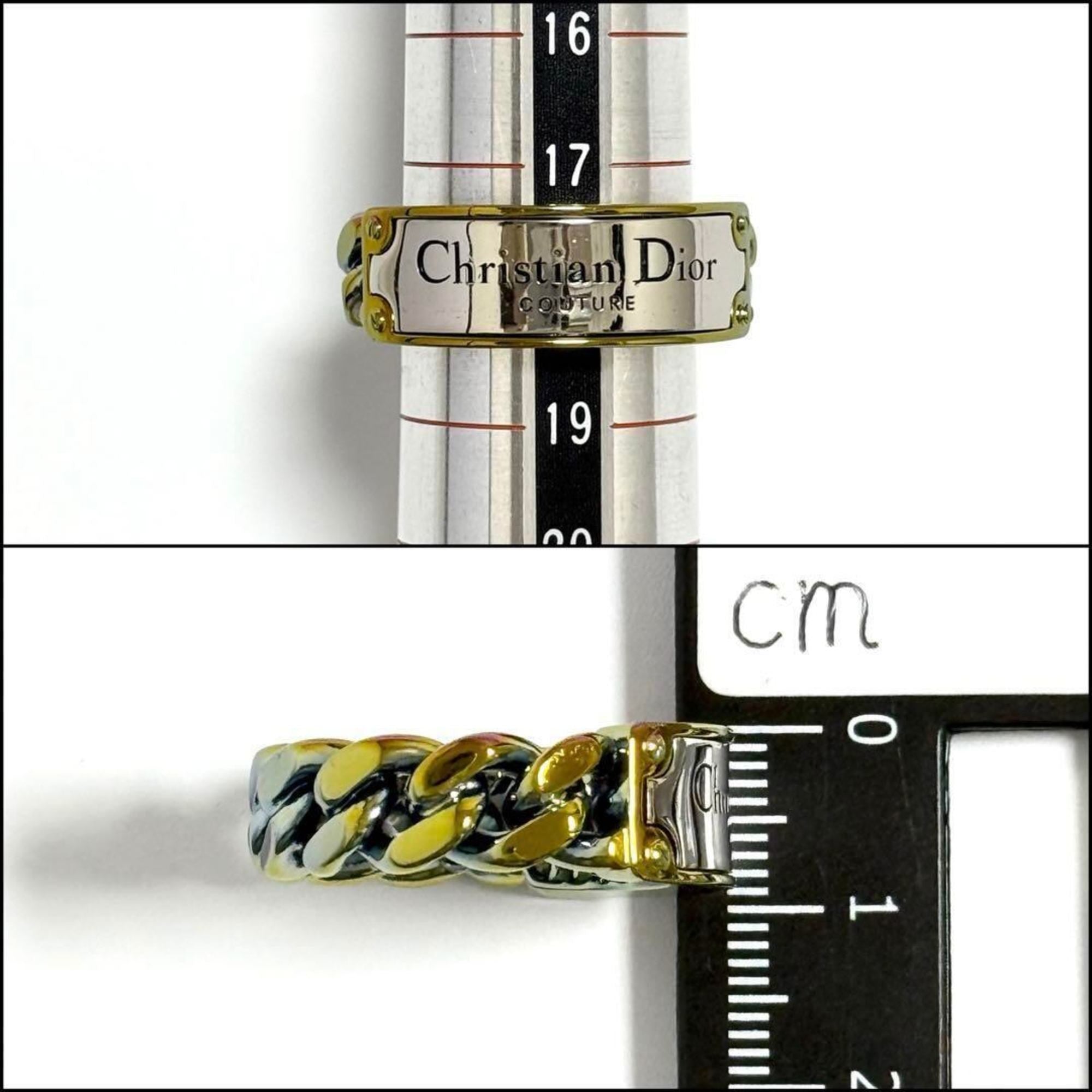 Christian Dior Multi-Color Metal Band Ring (Pre-Owned)