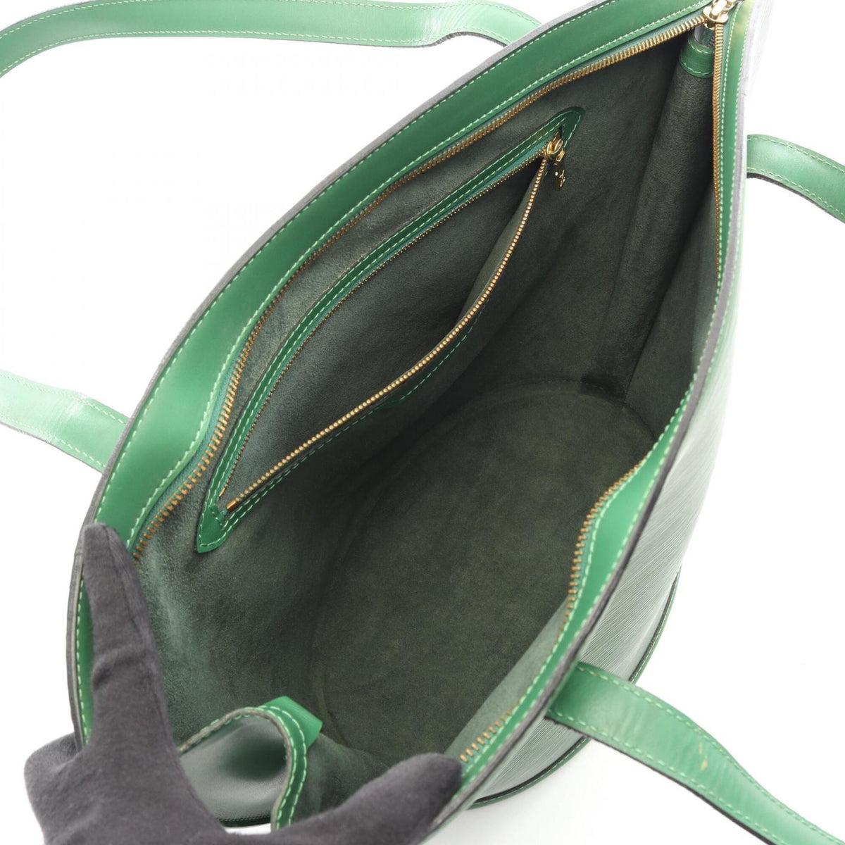 Louis Vuitton Borneo Green Green Epi Leather Handbag Shoulder Bag (Pre-Owned)