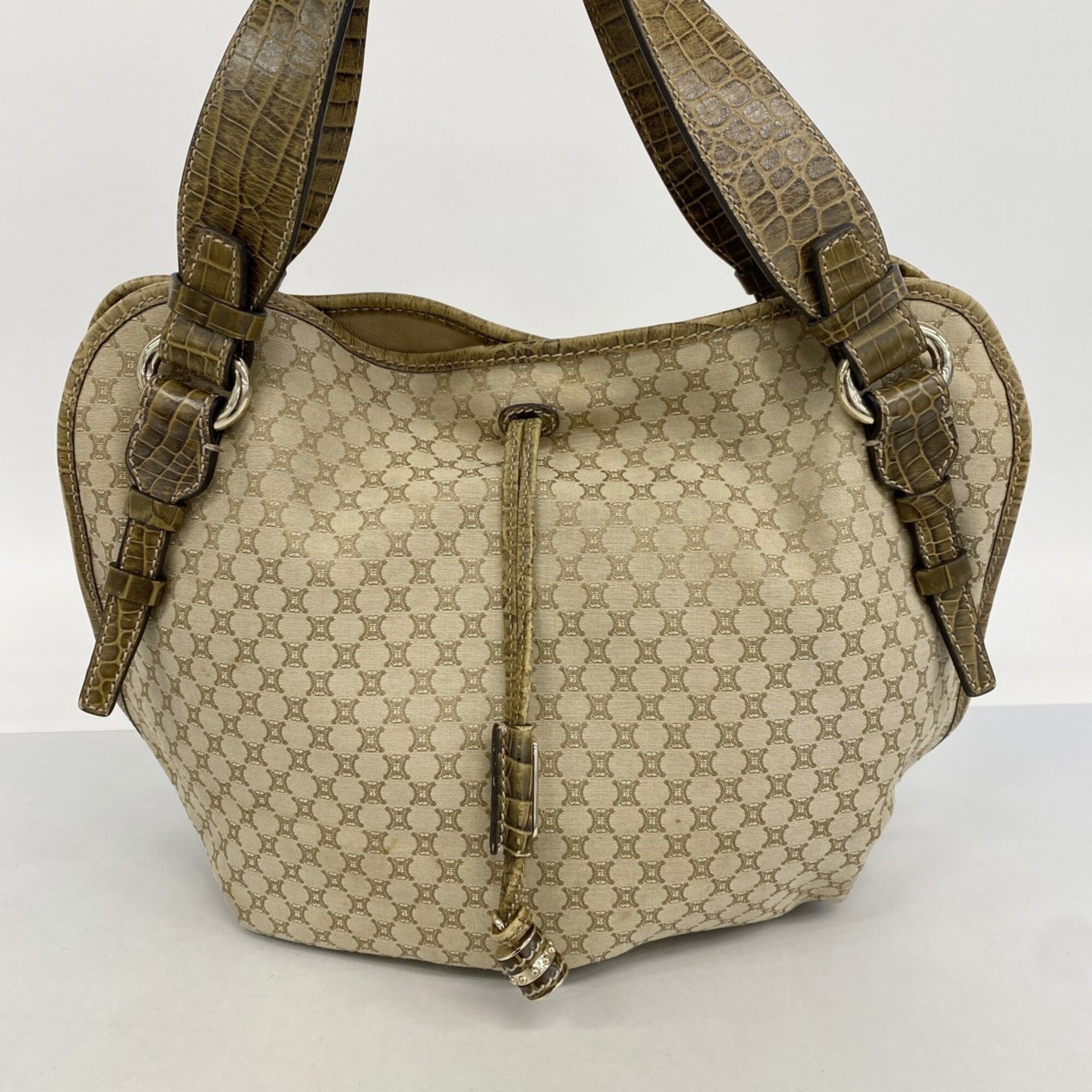 Celine Beige Nylon Canvas Tote Bag (Pre-Owned)
