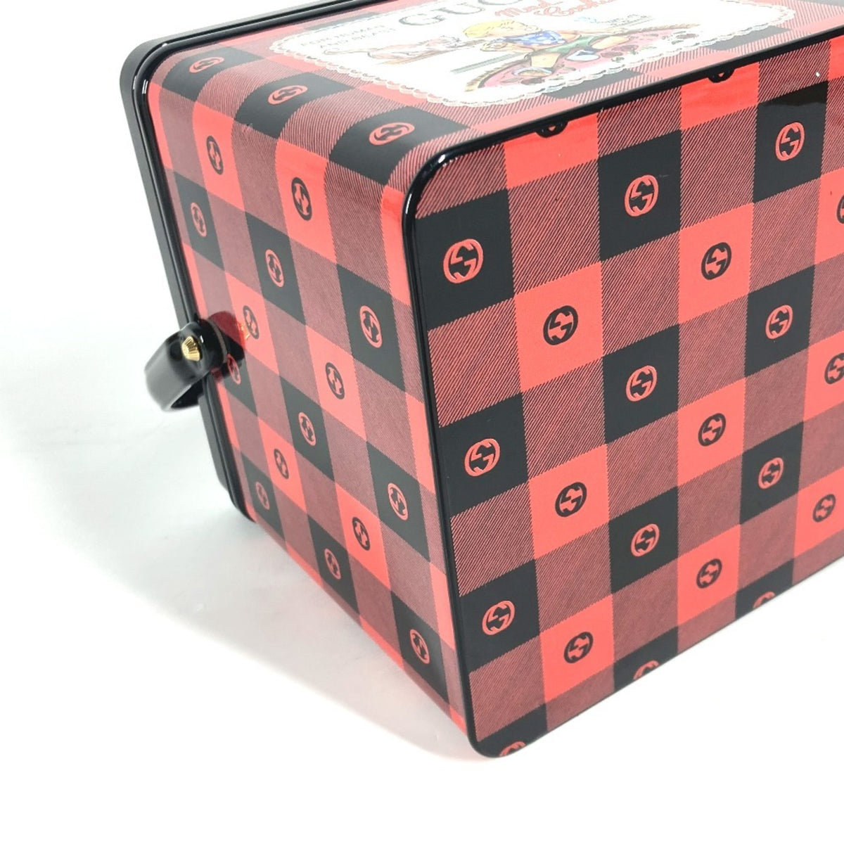 Gucci Black Red Color Handbag Vanity Bag (Pre-Owned)