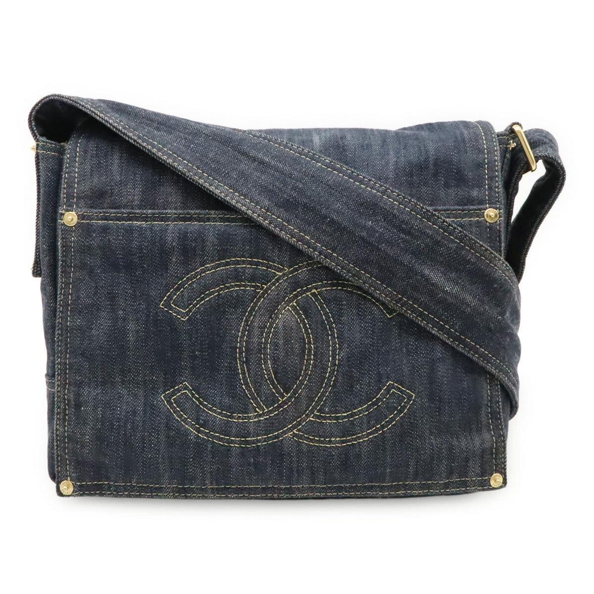 Chanel Denim Denim Shoulder Bag (Pre-Owned)