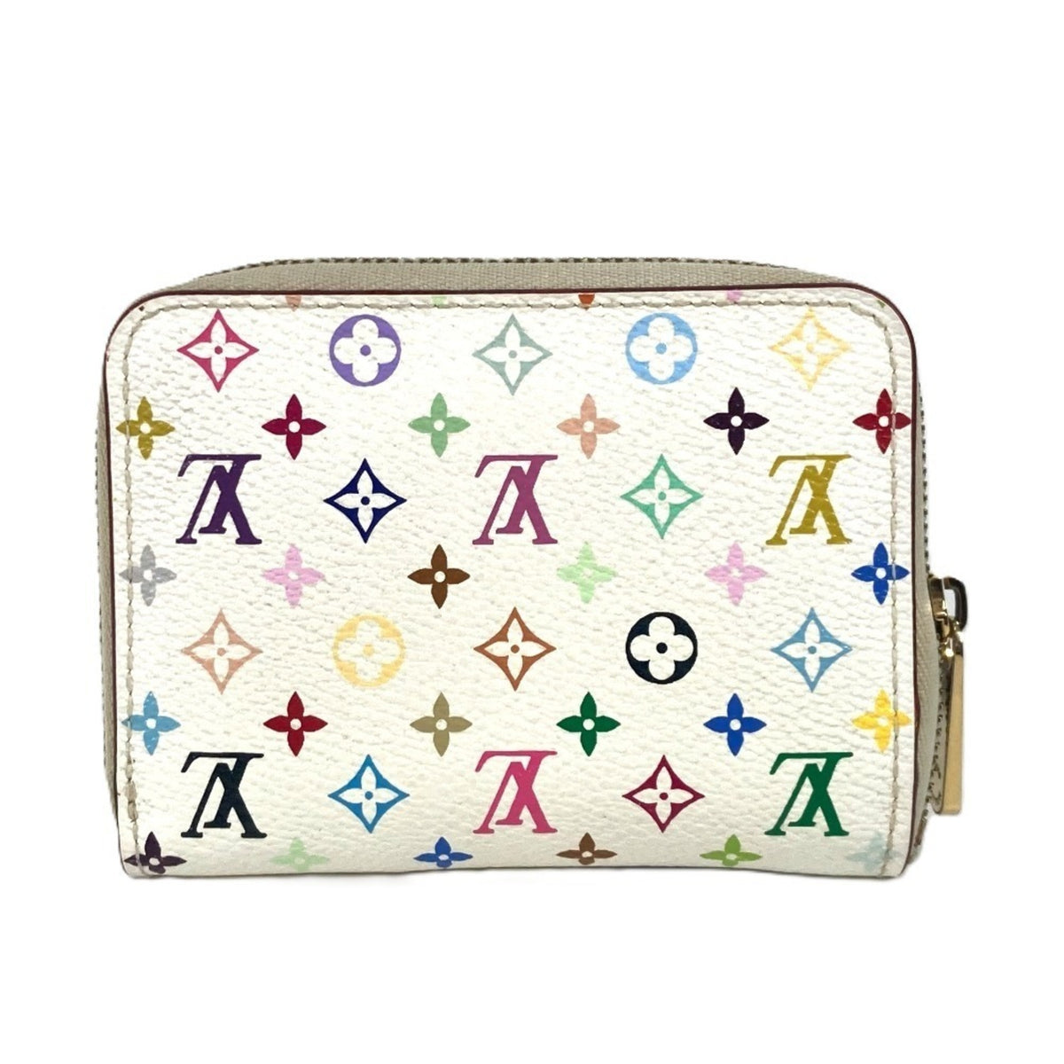 Louis Vuitton Monogram Multicolore Litchi White Monogram Multicolore Coin Purse/Coin Case (Pre-Owned)