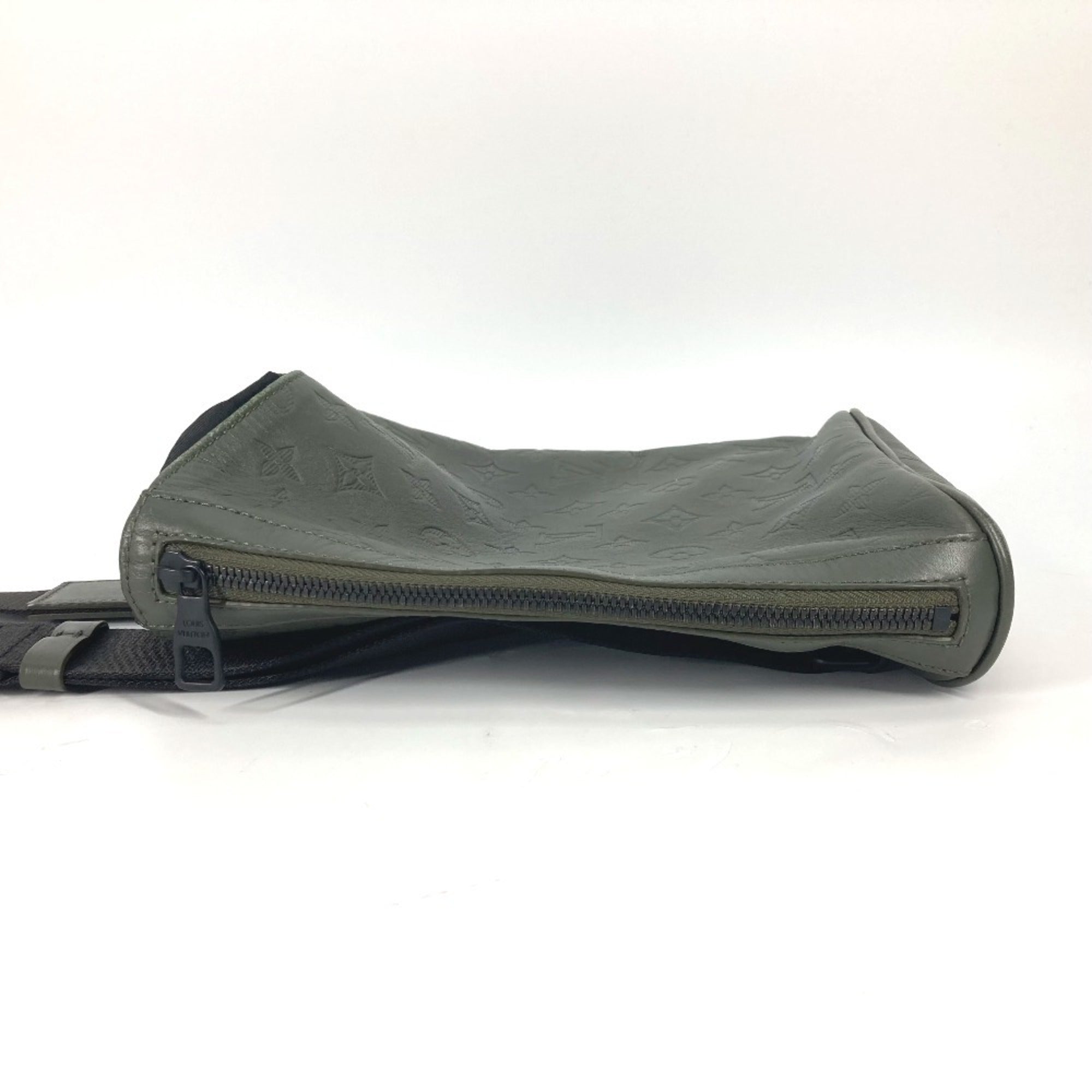 Louis Vuitton Black Khaki Monogram Shadow Shoulder Bag (Pre-Owned)