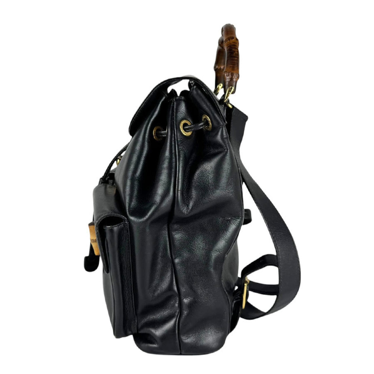 Gucci Black Leather Backpack (Pre-Owned)