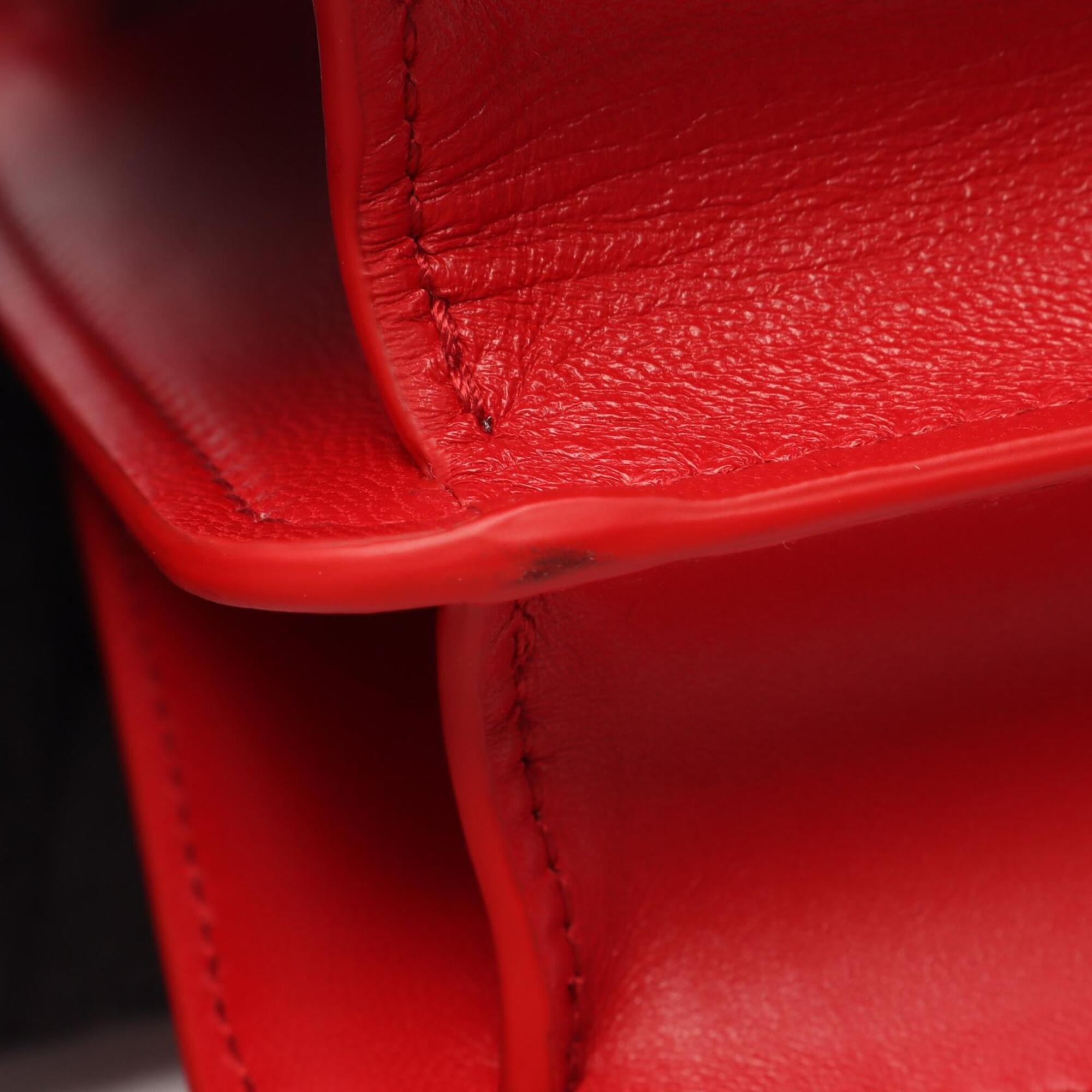 Bvlgari Red Color Leather Handbag (Pre-Owned)
