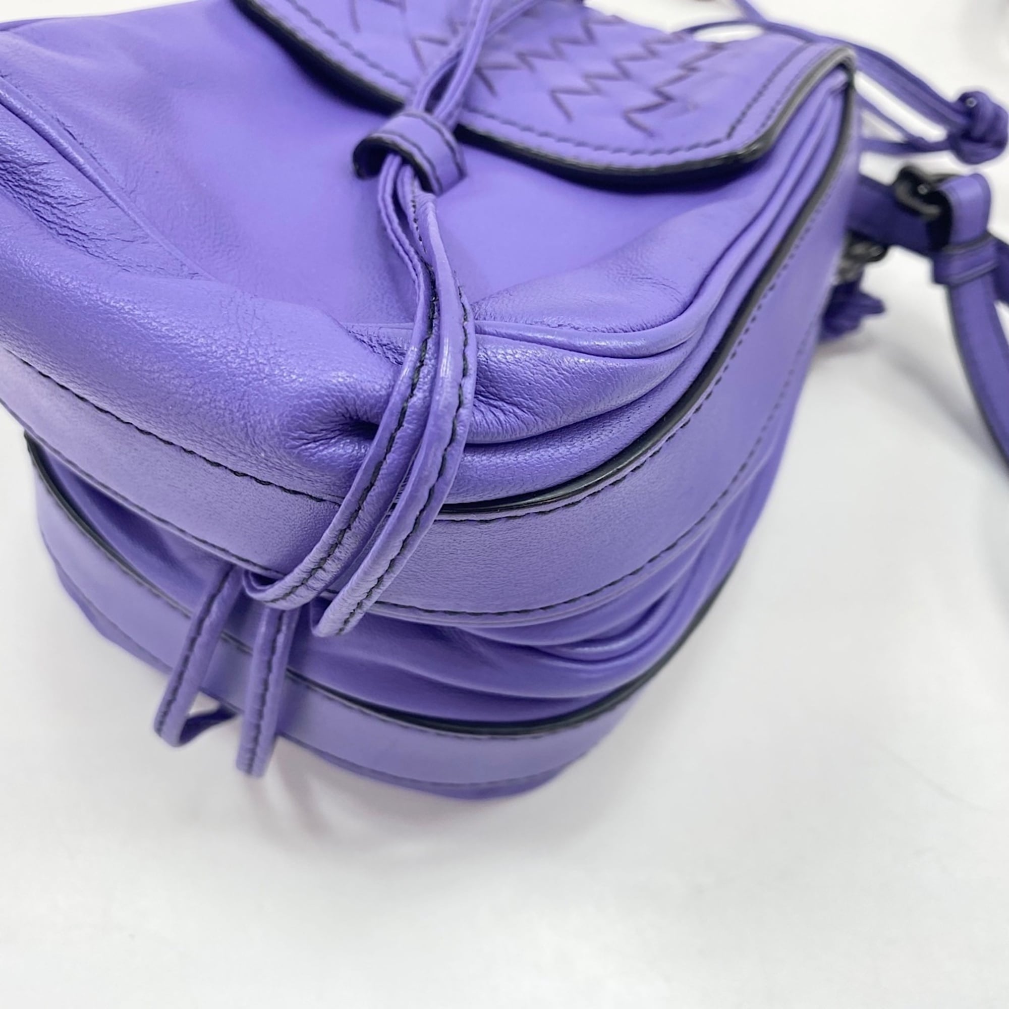 Bottega Veneta Purple Shoulder Bag (Pre-Owned)