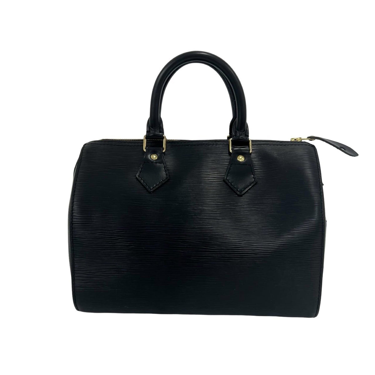 Louis Vuitton Black Leather Boston Bag Handbag (Pre-Owned)