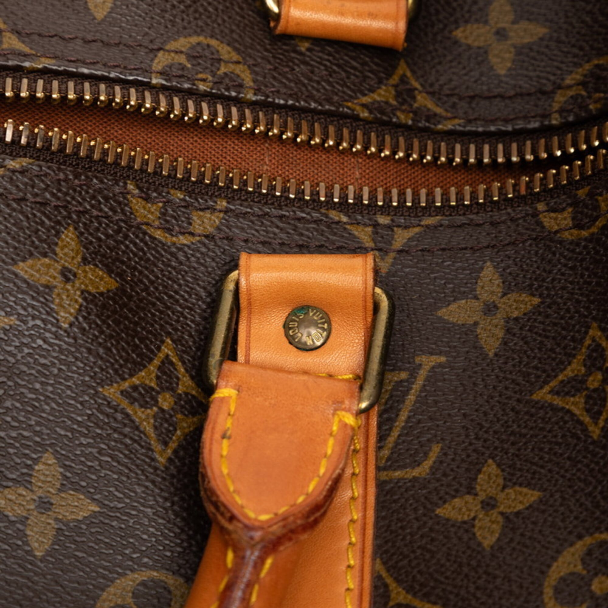 Louis Vuitton Brown Pvc Leather Boston Bag (Pre-Owned)