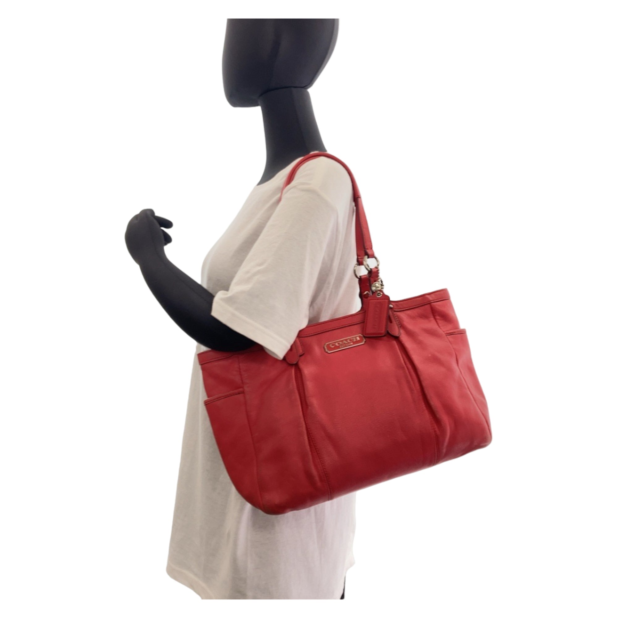 Coach Pink Leather Shoulder Bag Tote Bag (Pre-Owned)