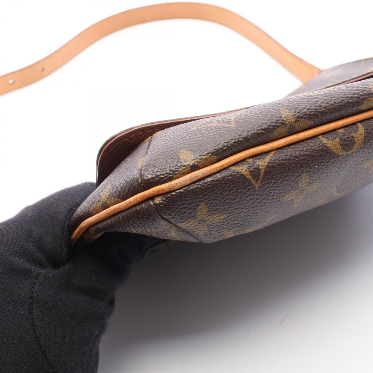 Louis Vuitton Monogram Brown Coated Canvas Leather Shoulder Bag (Pre-Owned)