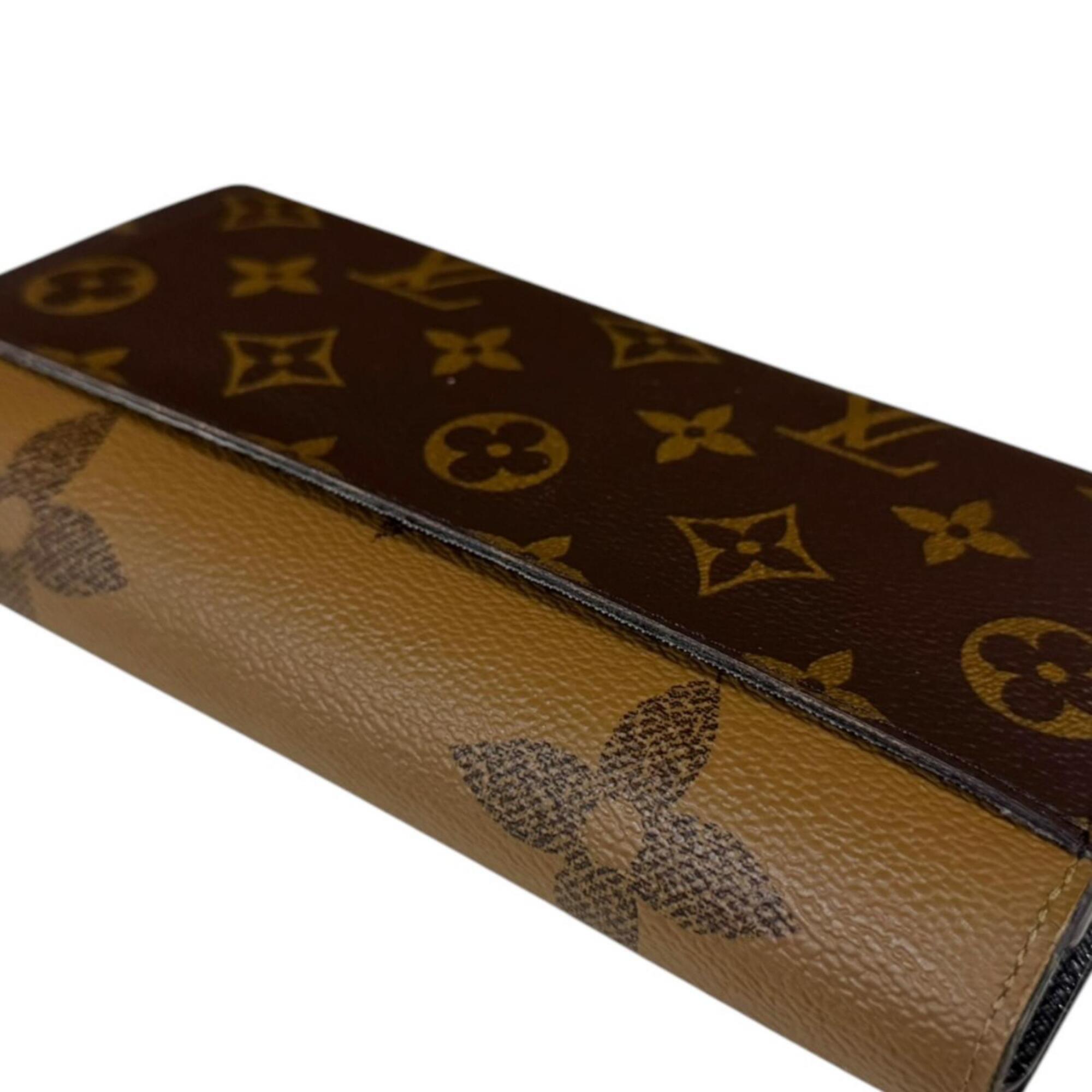 Louis Vuitton Monogram Brown Monogram Canvas Monogram Reverse Long Wallet (Bi-Fold) (Pre-Owned)