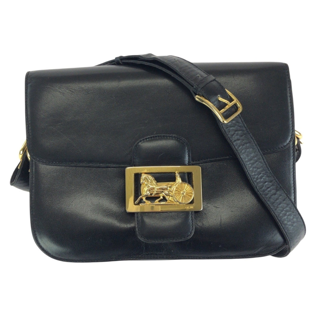 Celine Black Leather Shoulder Bag (Pre-Owned)