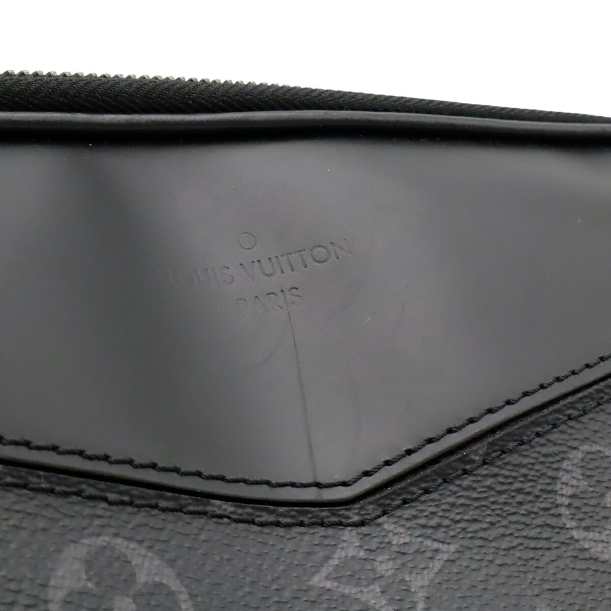 Louis Vuitton Black Gray Monogram Eclipse Monogram Eclipse Clutch Bag Pouch Sling Bag (Pre-Owned)