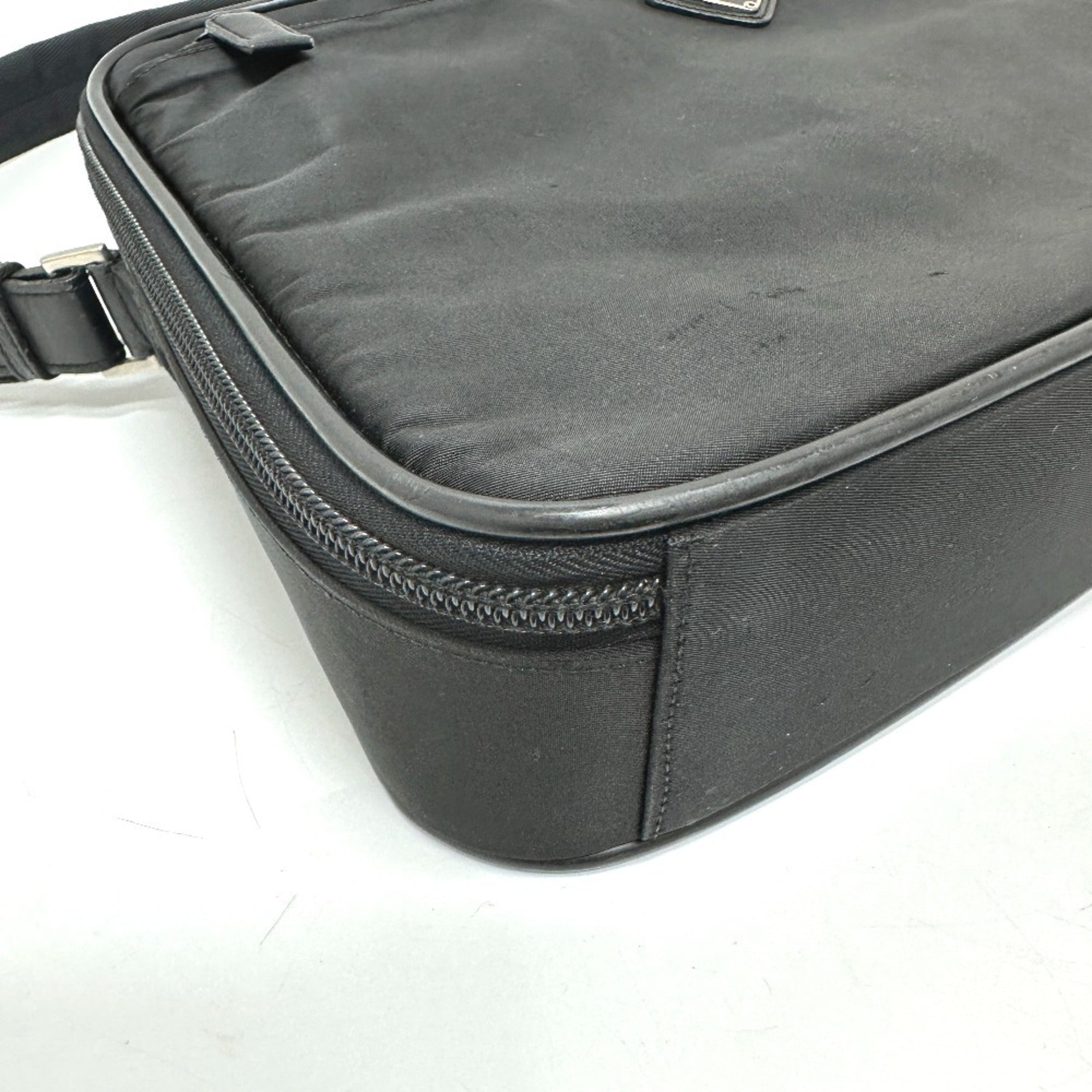 Prada Black Nylon Briefcase Shoulder Bag (Pre-Owned)