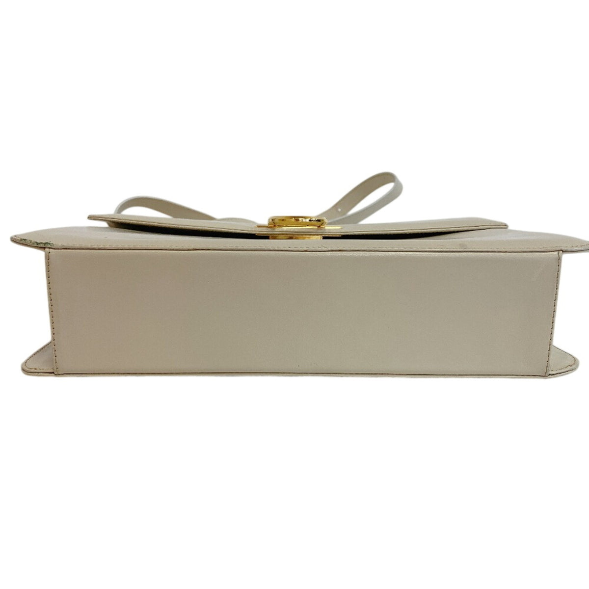 Salvatore Ferragamo Ivory White Leather Shoulder Bag (Pre-Owned)