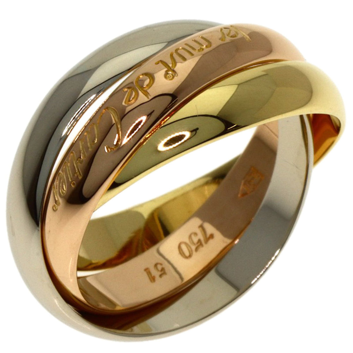Cartier Trinity Yellow Gold (18K) Pink Gold (18K) White Gold (18K) Band Ring (Pre-Owned)