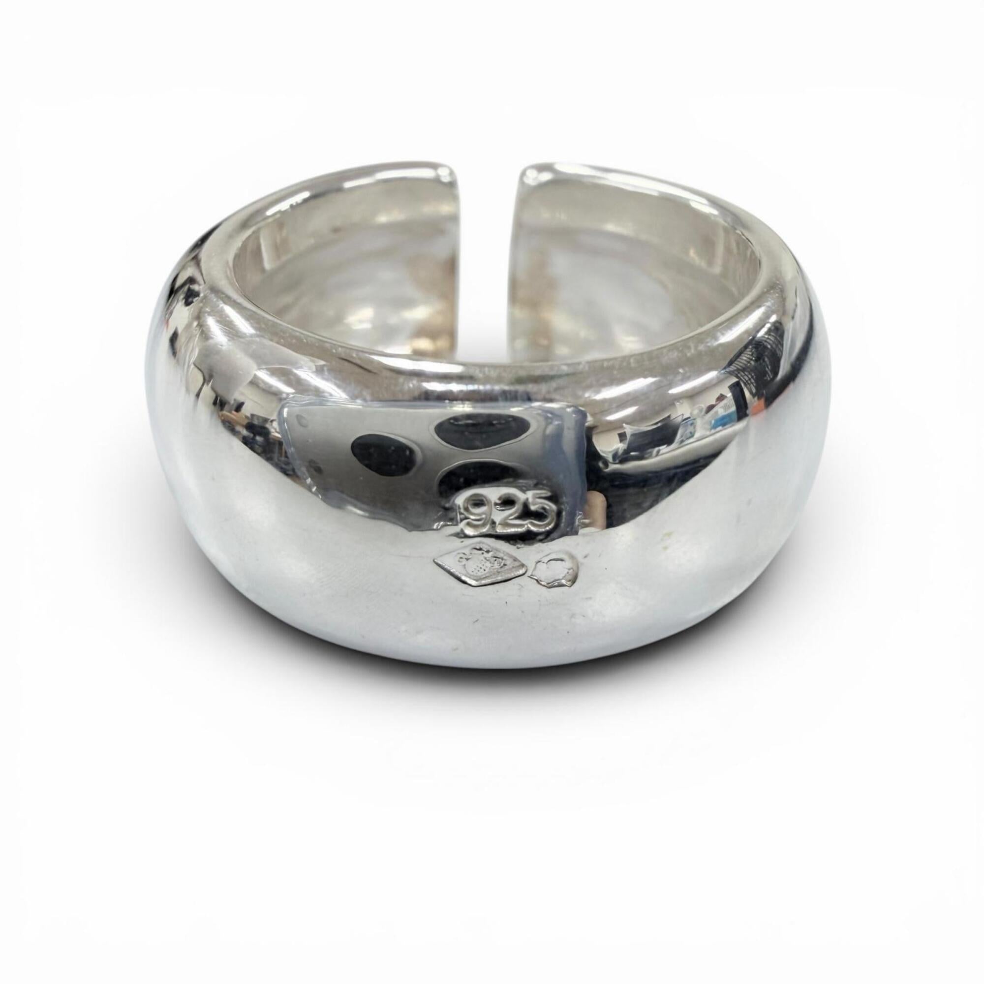 Chanel Silver Silver 925 Band Ring (Pre-Owned)