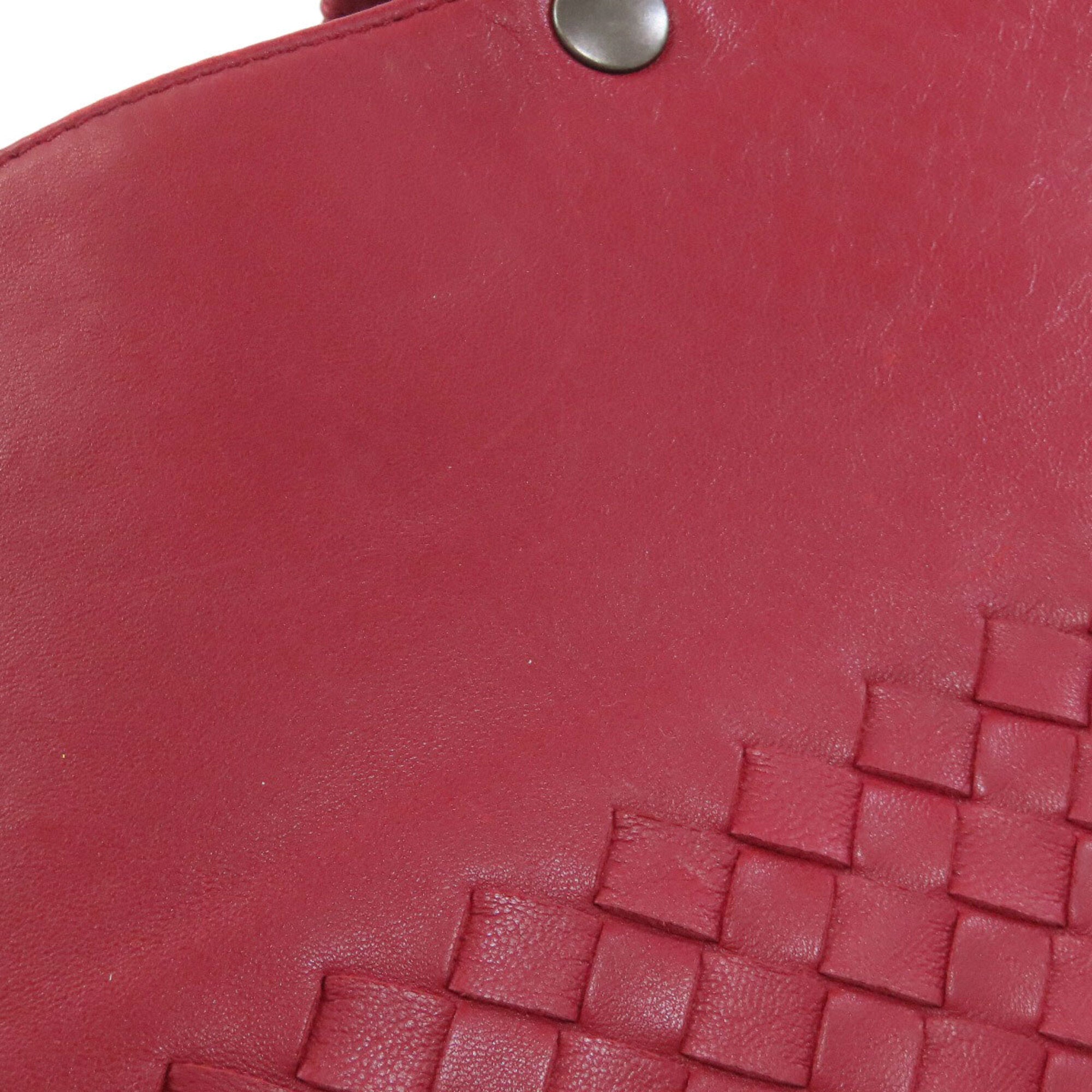 Bottega Veneta Red Color Leather Tote Bag (Pre-Owned)