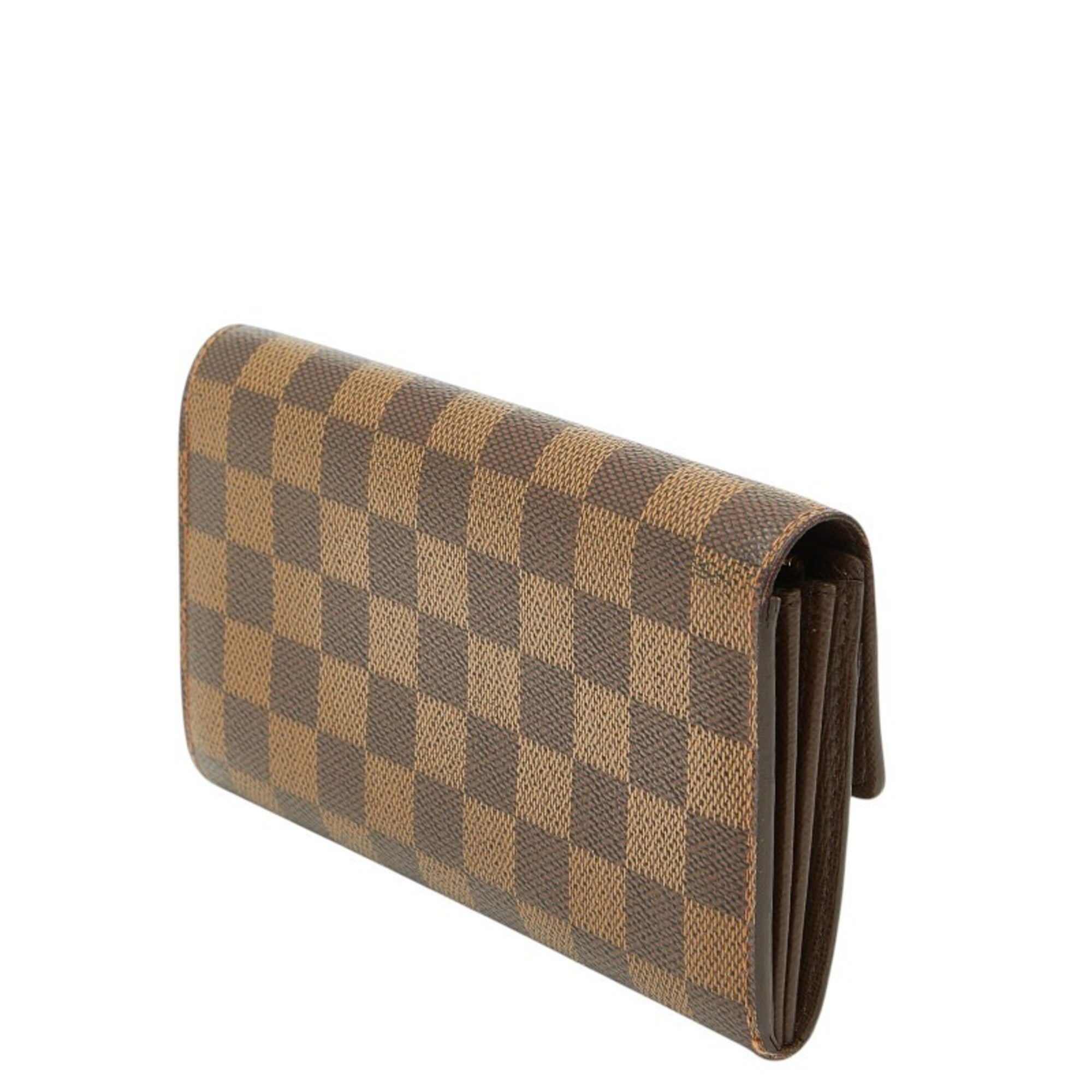 Louis Vuitton Brown Damier Canvas Pvc Long Wallet (Bi-Fold) (Pre-Owned)