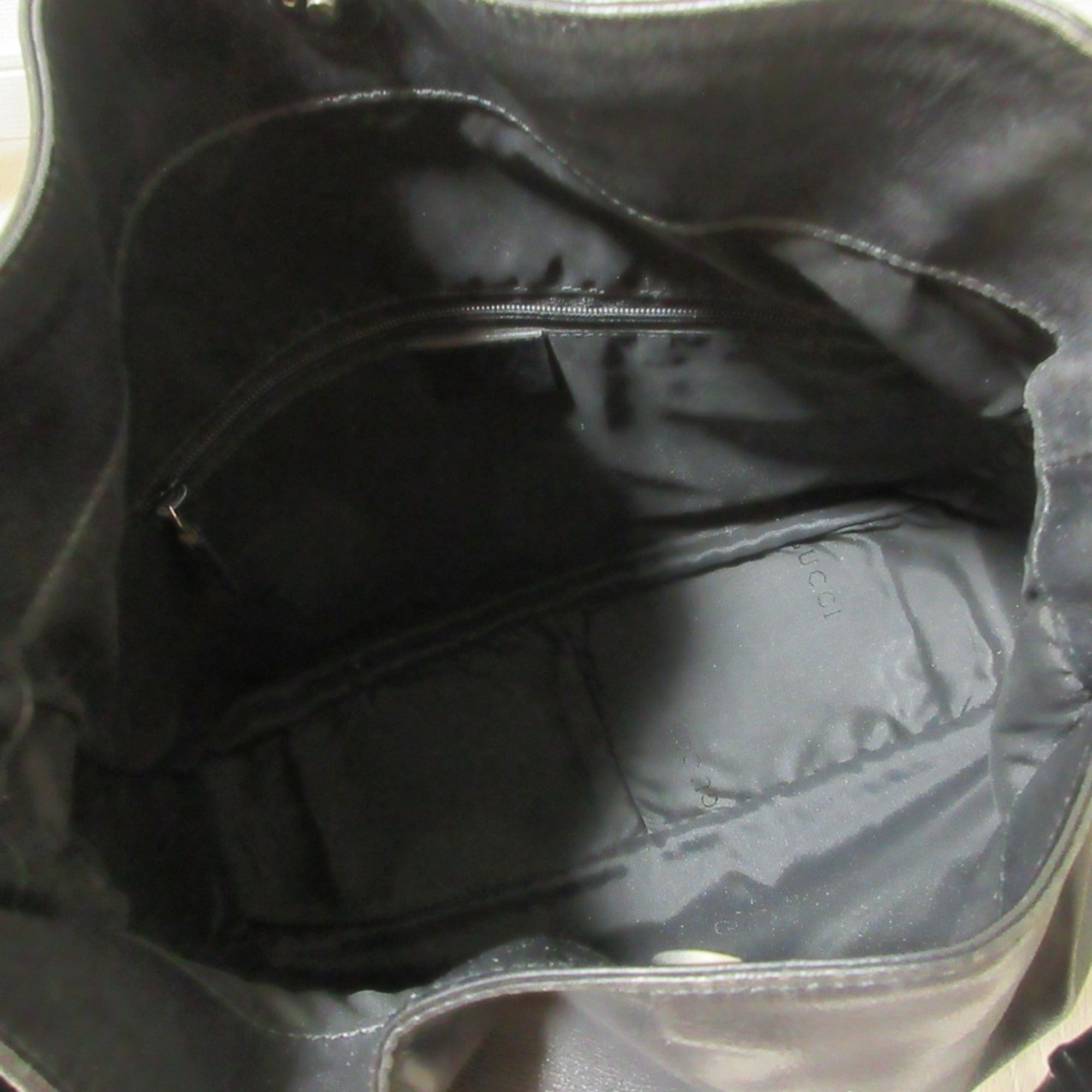 Gucci Black Leather Handbag Shoulder Bag (Pre-Owned)