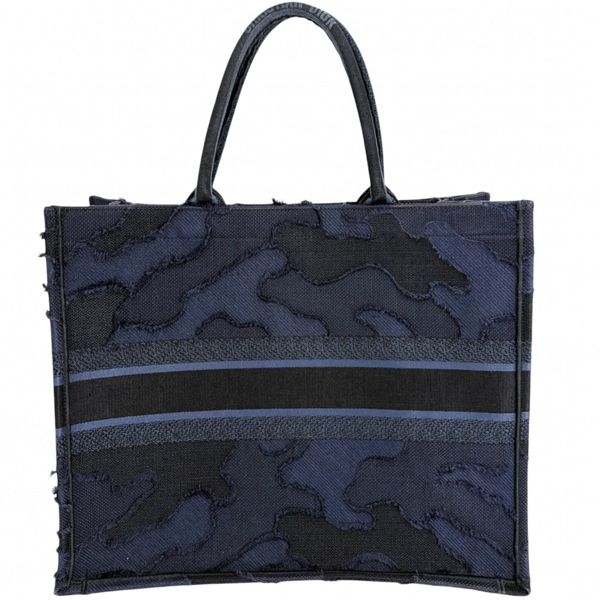 Christian Dior Navy Canvas Handbag Tote Bag (Pre-Owned)