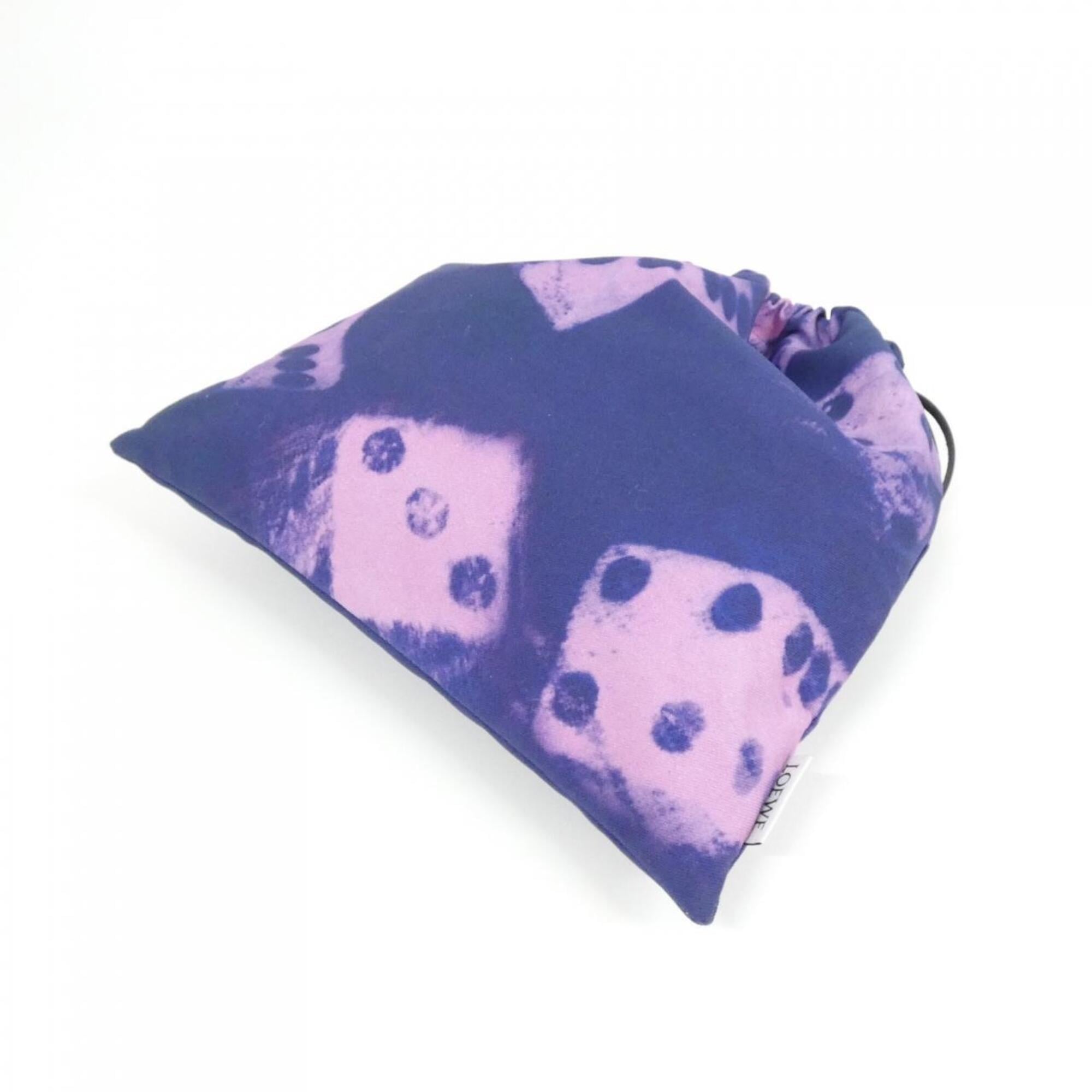 Loewe Blue Pink Canvas Handbag Pouch (Pre-Owned)