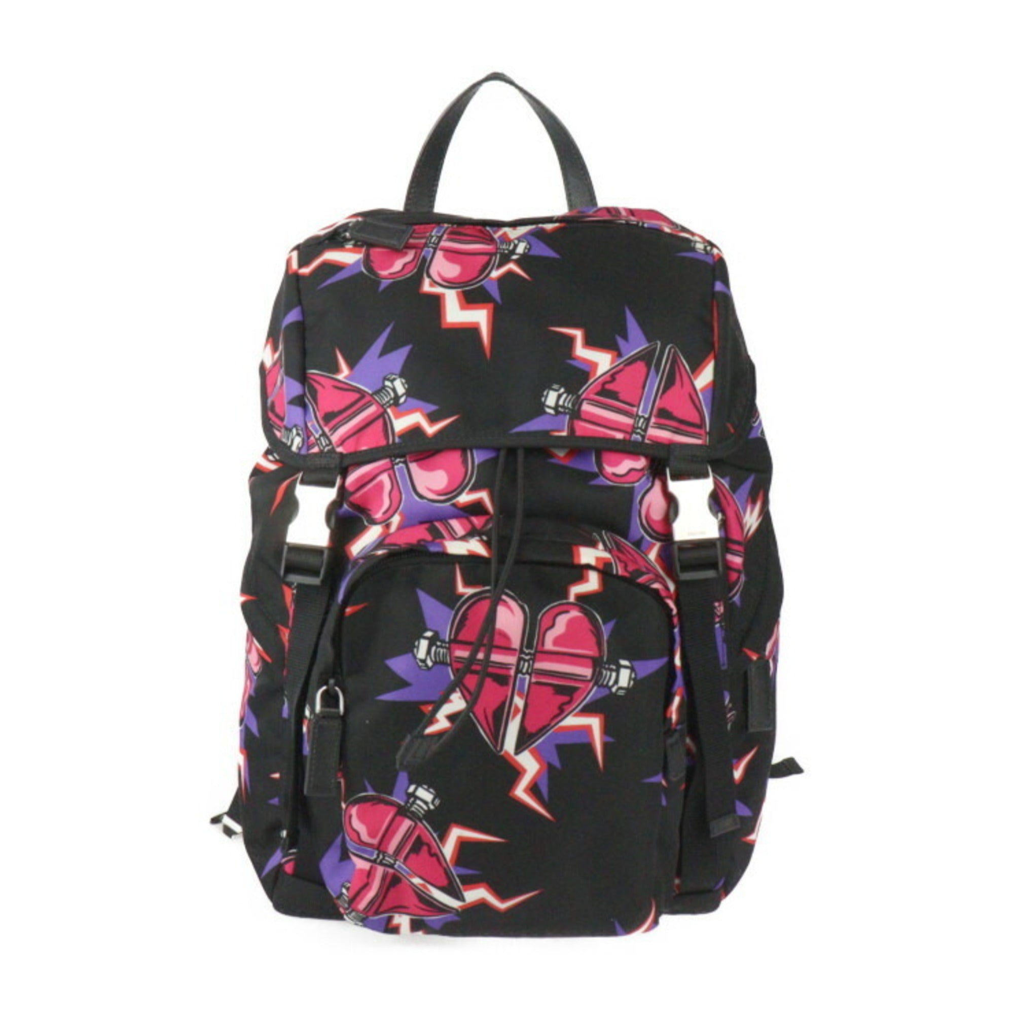 Prada Black Pink Nylon Backpack (Pre-Owned)