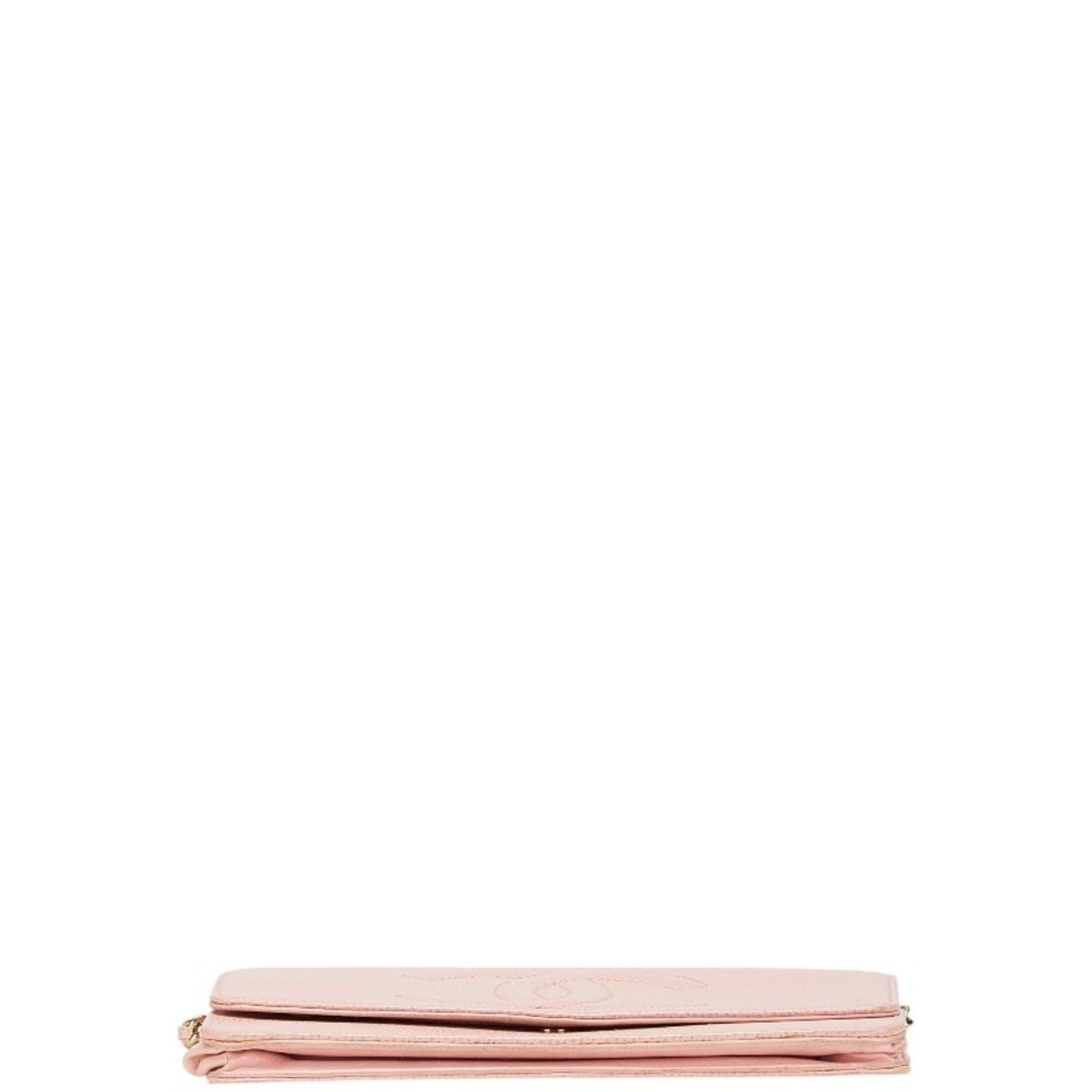 Chanel Pink Grained Calfskin Shoulder Bag (Pre-Owned)
