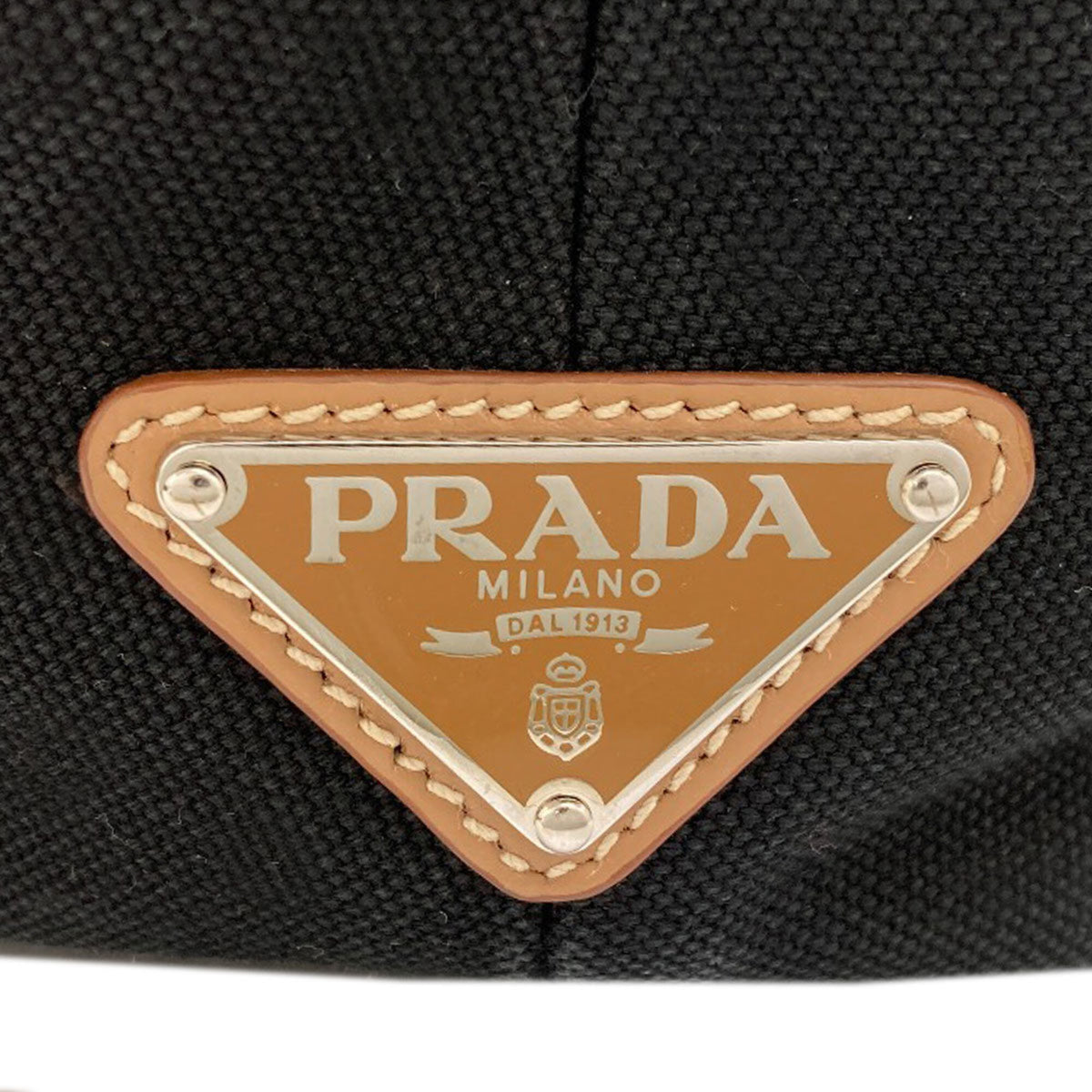 Prada Black Canvas Tote Bag (Pre-Owned)