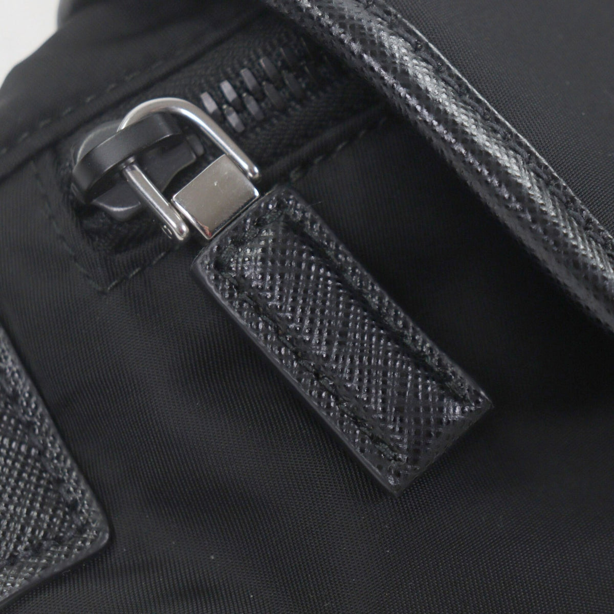 Prada Black Nylon Leather Sling Bag (Pre-Owned)