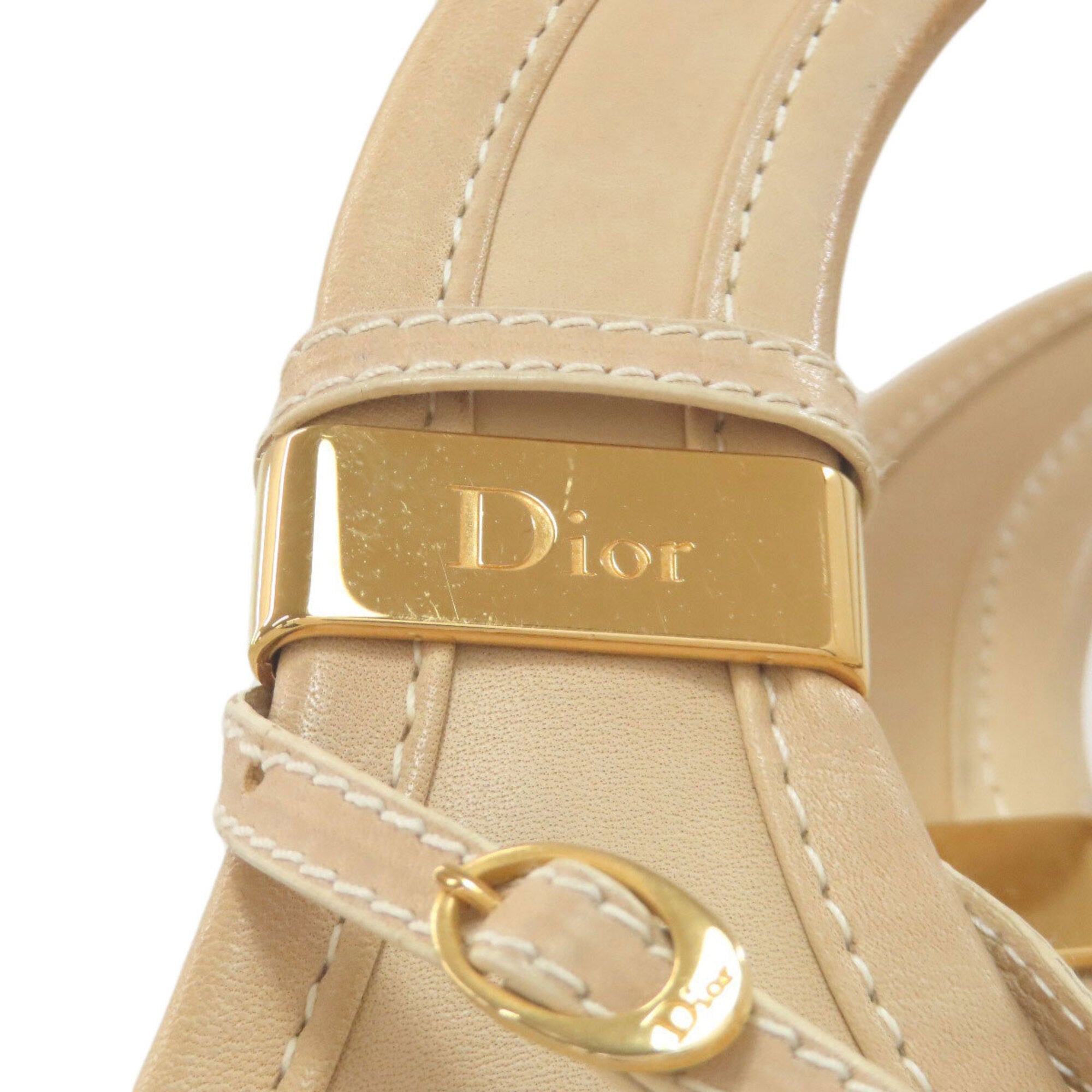 Christian Dior Beige Leather Handbag (Pre-Owned)