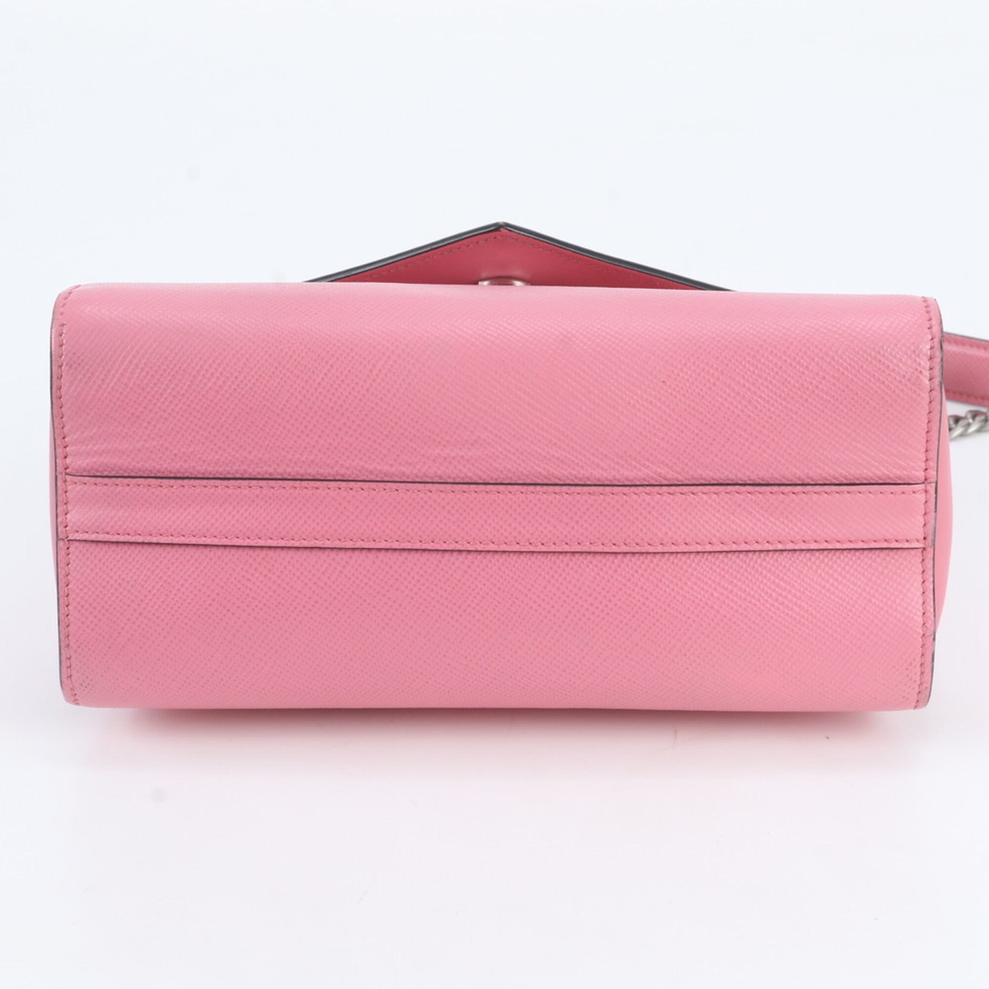 Prada Pink Leather Handbag Shoulder Bag Tote Bag (Pre-Owned)