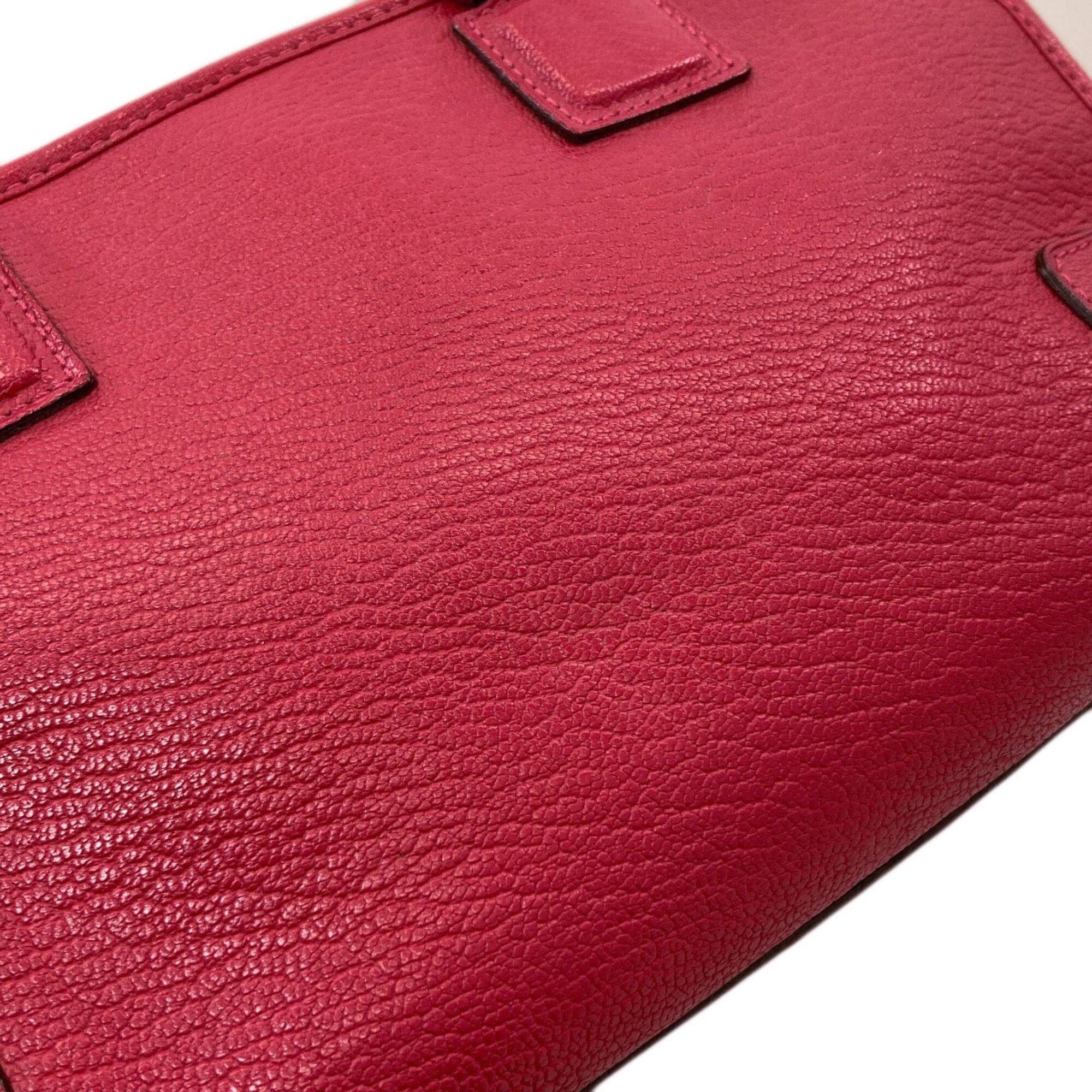 Loewe Red Color Leather Handbag (Pre-Owned)