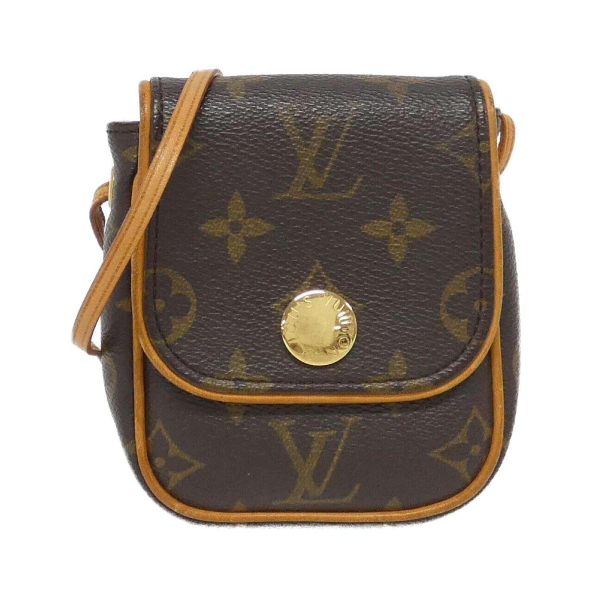 Louis Vuitton Marron Coated Canvas Pochette Shoulder Bag (Pre-Owned)