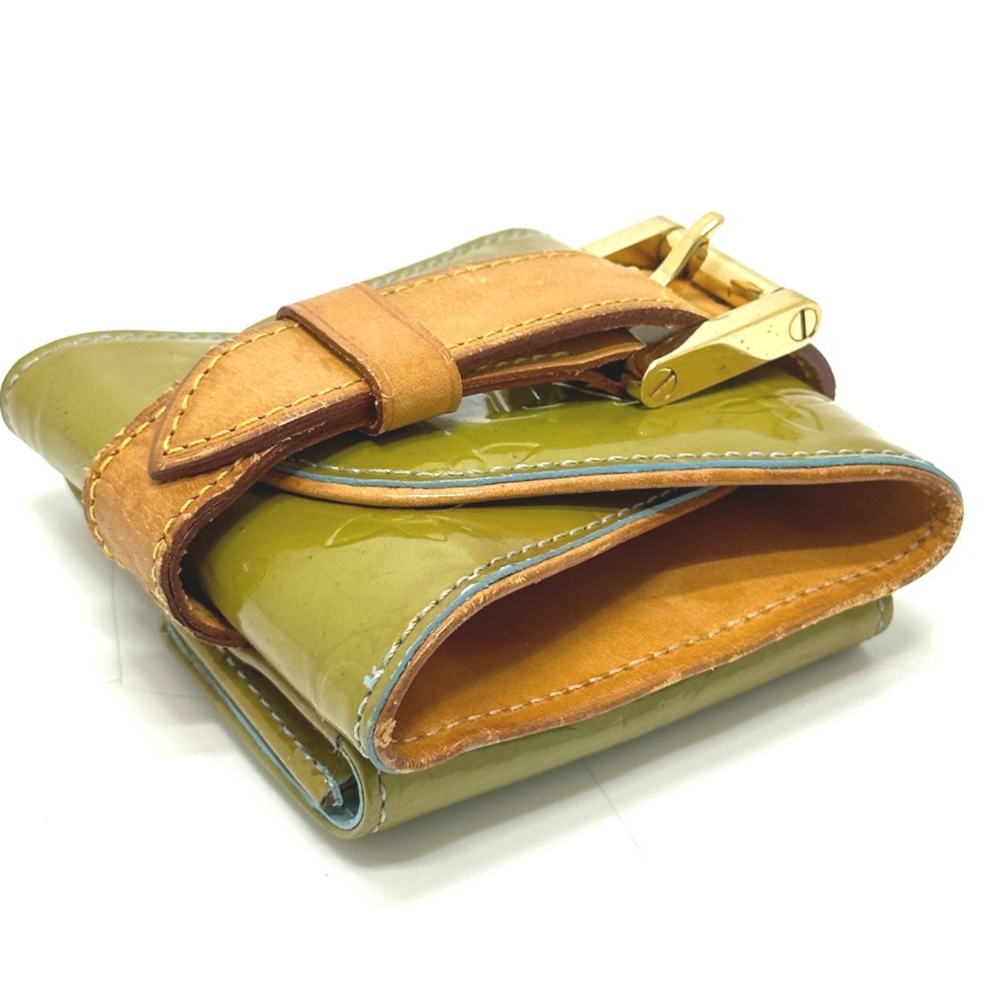 Louis Vuitton Green Monogram Vernis Coin Purse/Coin Case (Pre-Owned)