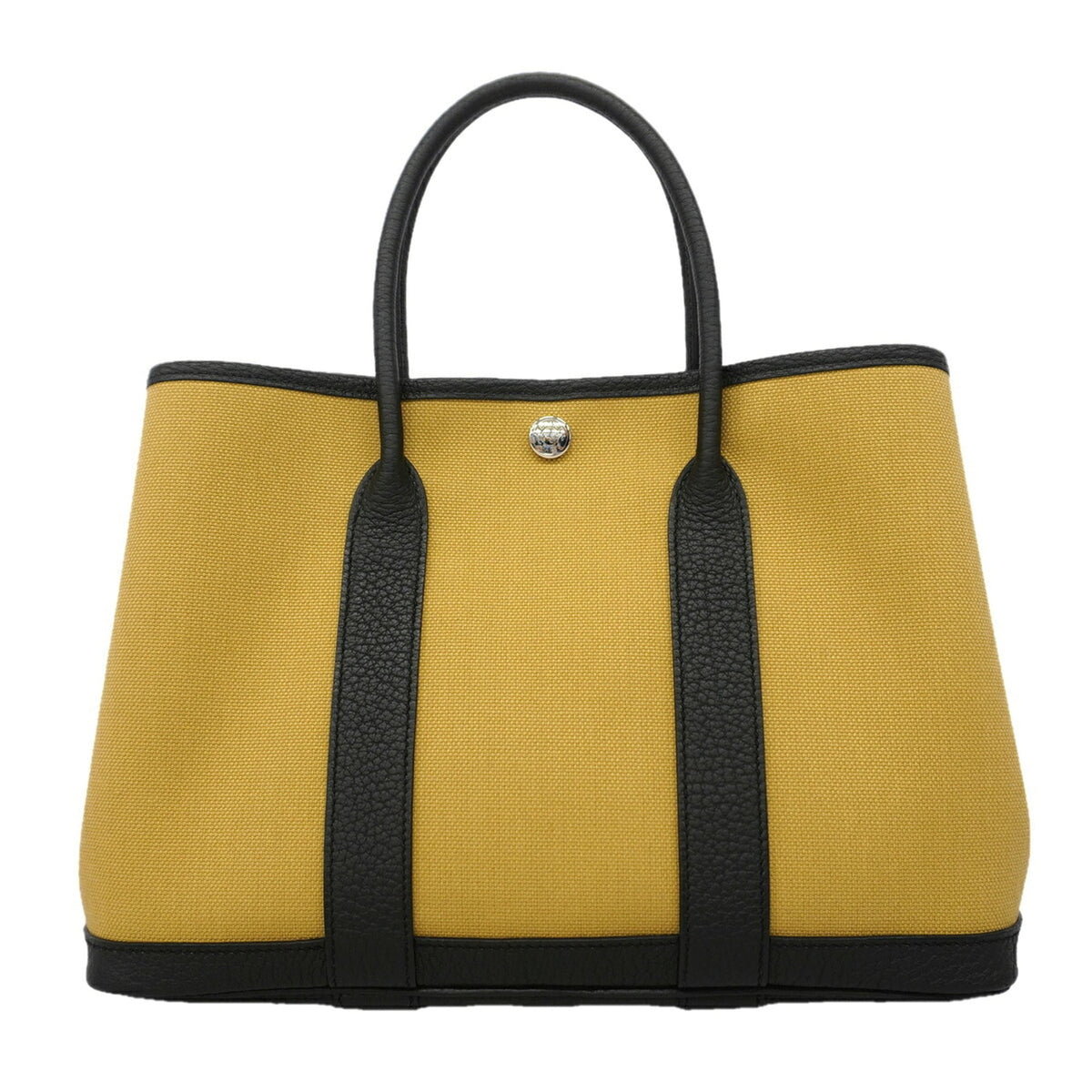 Hermes Beige Black Toile Officier Tote Bag (Pre-Owned)