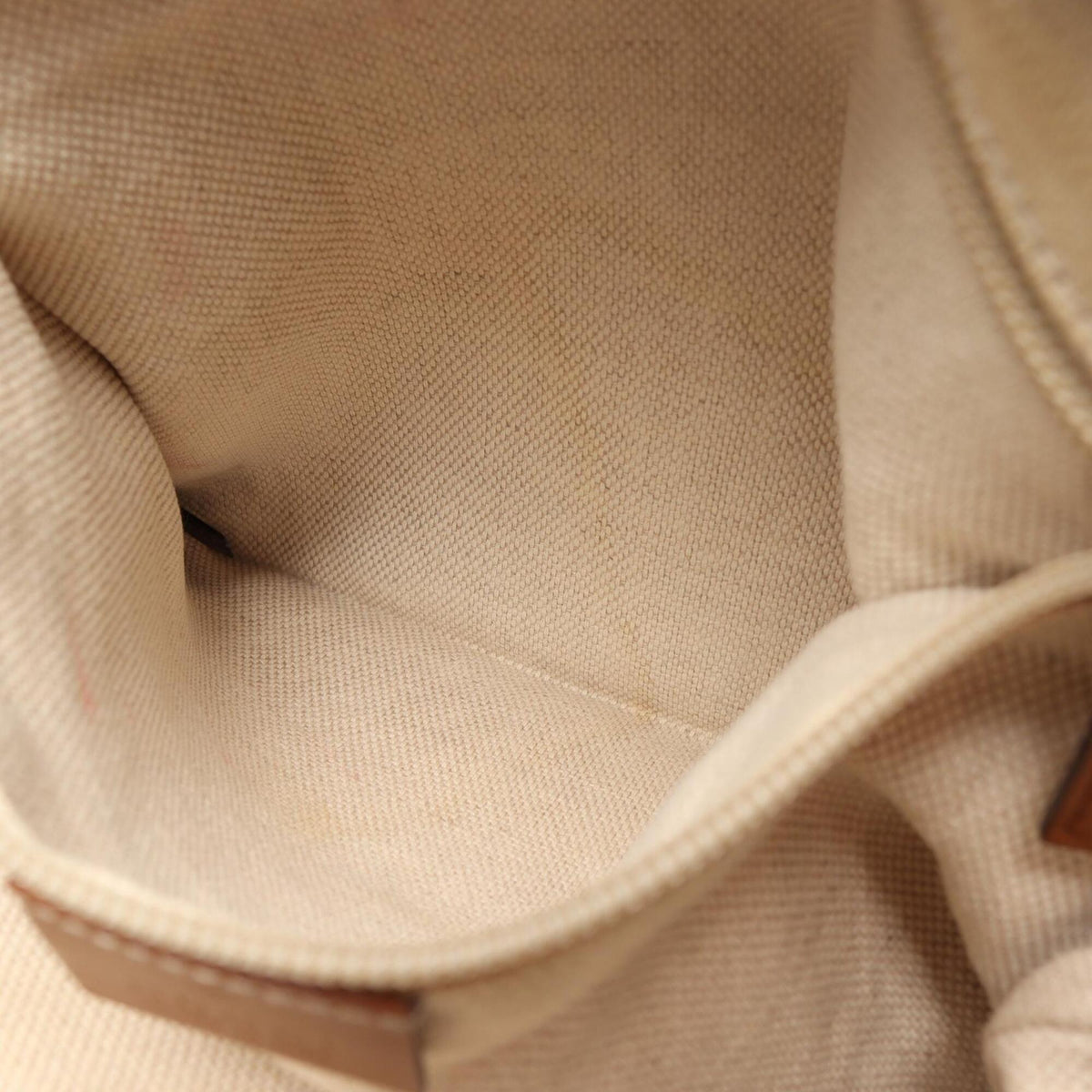 Gucci Beige Brown Gg Canvas Leather Handbag Shoulder Bag (Pre-Owned)