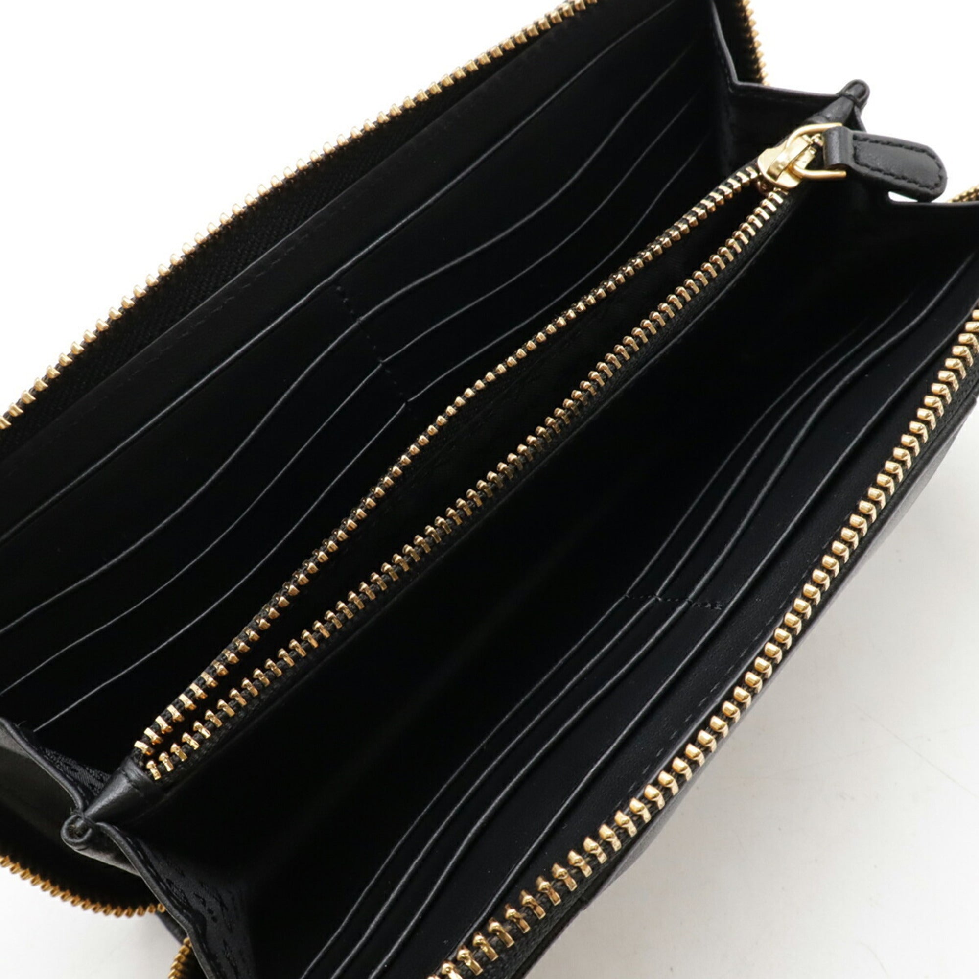 Anya Hindmarch Black Leather Long Wallet (Bi-Fold) (Pre-Owned)