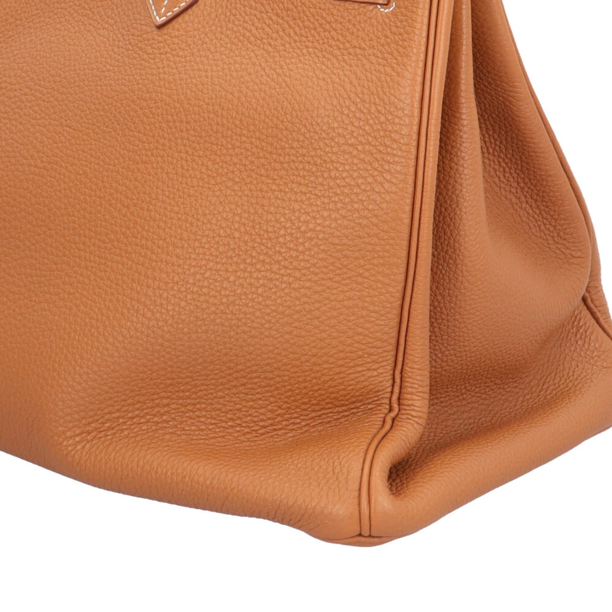 Hermes Brown Gold Leather Handbag (Pre-Owned)