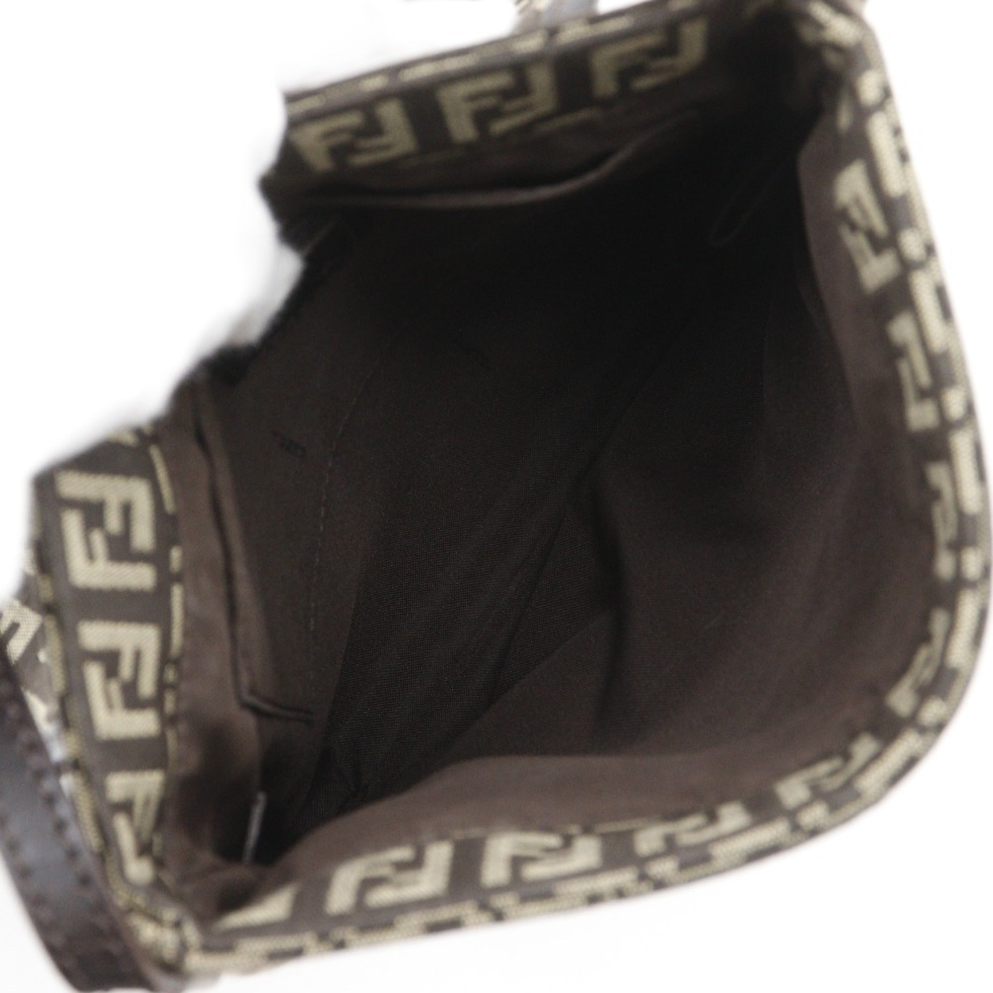Fendi Brown Zucchino Shoulder Bag (Pre-Owned)