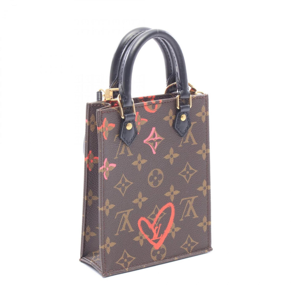 Louis Vuitton Black Brown Multi-Color Coated Canvas Leather Handbag (Pre-Owned)