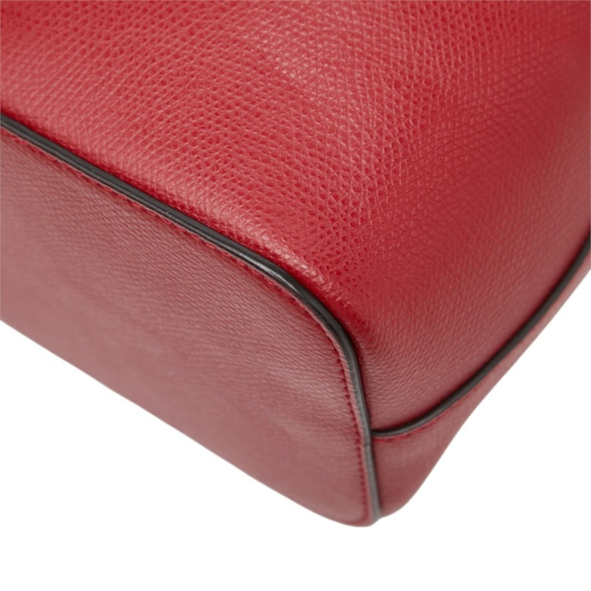Fendi Red Color Leather Handbag Shoulder Bag (Pre-Owned)