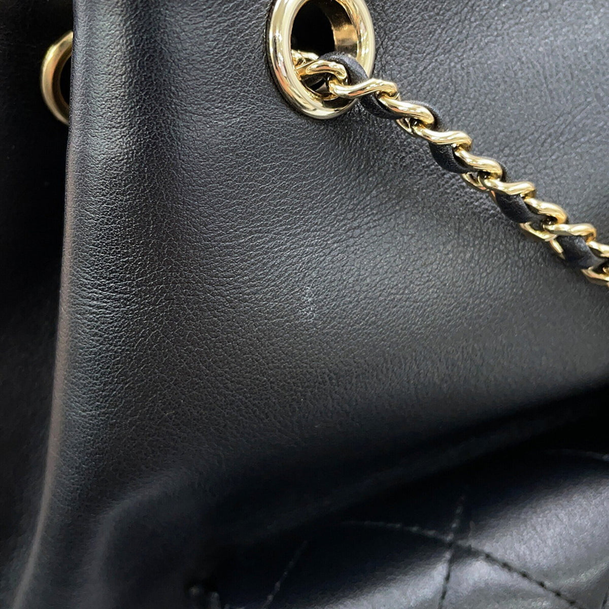 Chanel Matelasse Black Leather Backpack (Pre-Owned)