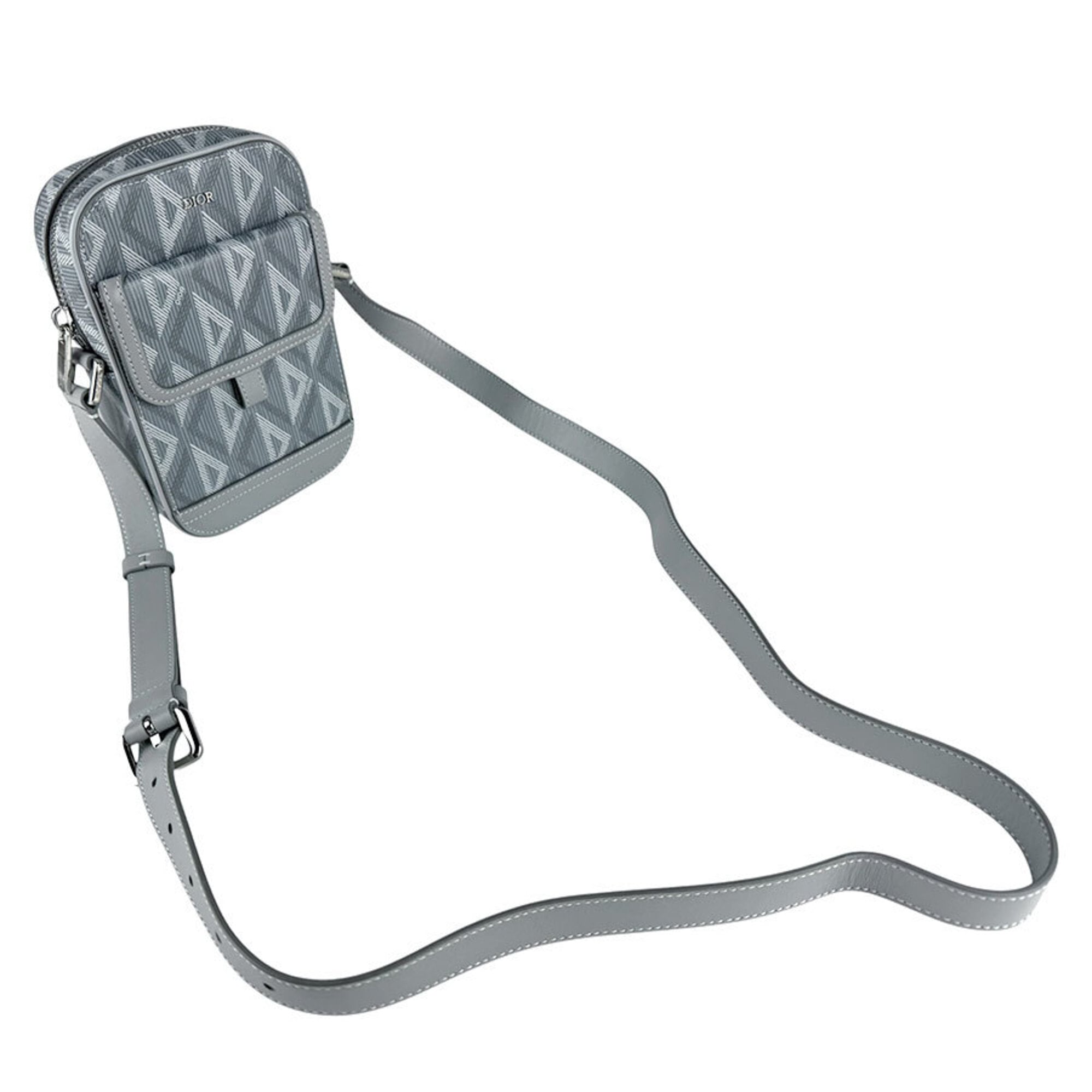 Christian Dior Gray Leather Shoulder Bag (Pre-Owned)