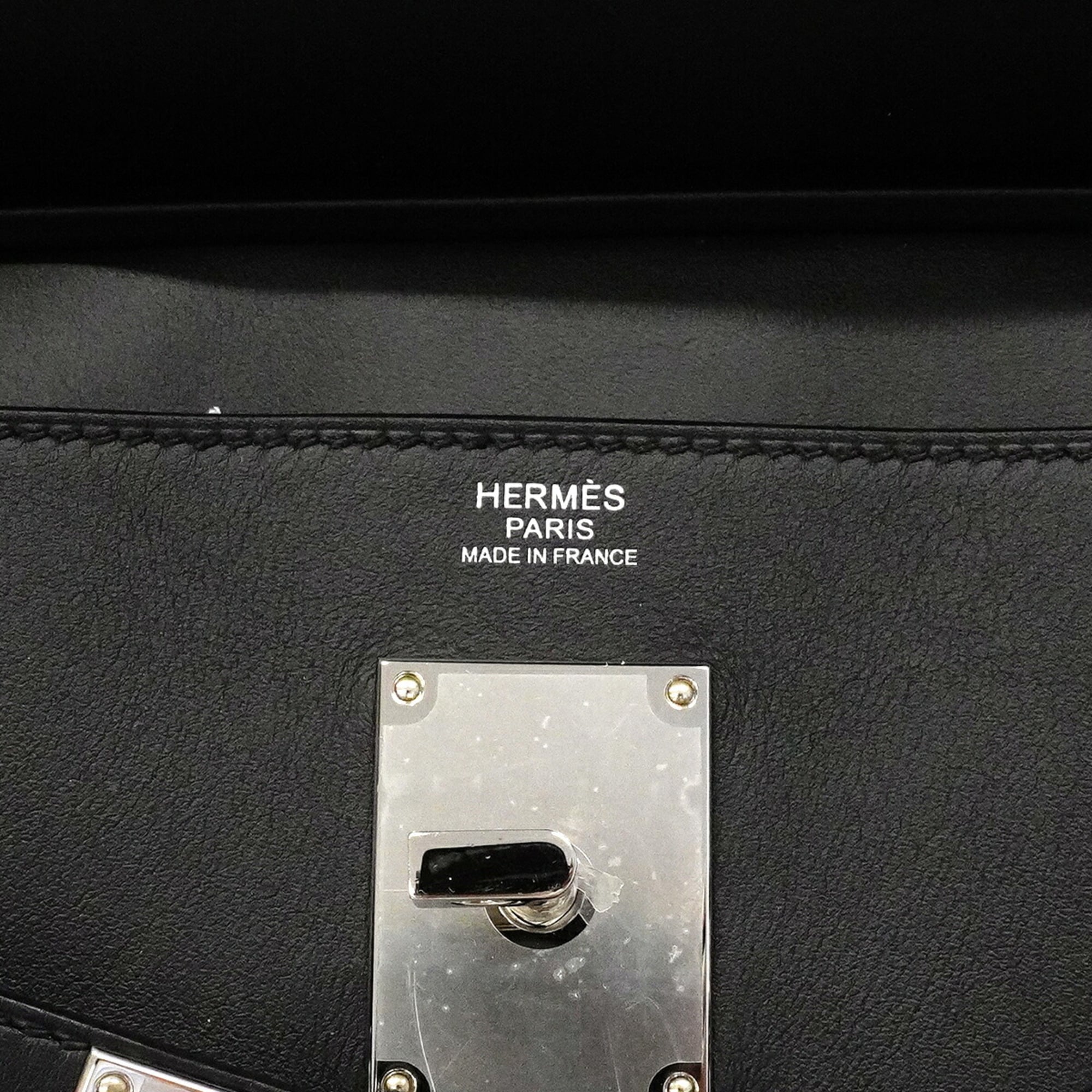 Hermes Black Toile Officier Swift Leather Shoulder Bag (Pre-Owned)