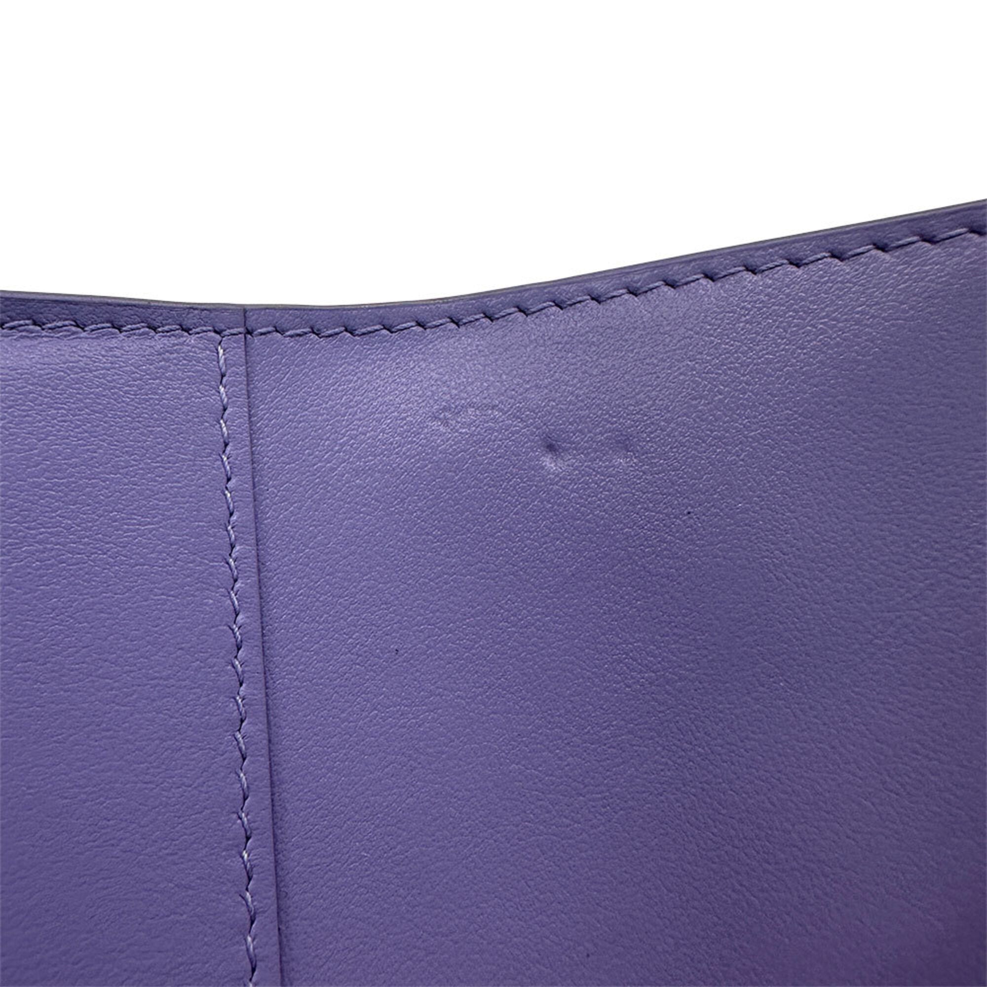 Bottega Veneta Purple Leather Wallet (Tri-Fold) (Pre-Owned)
