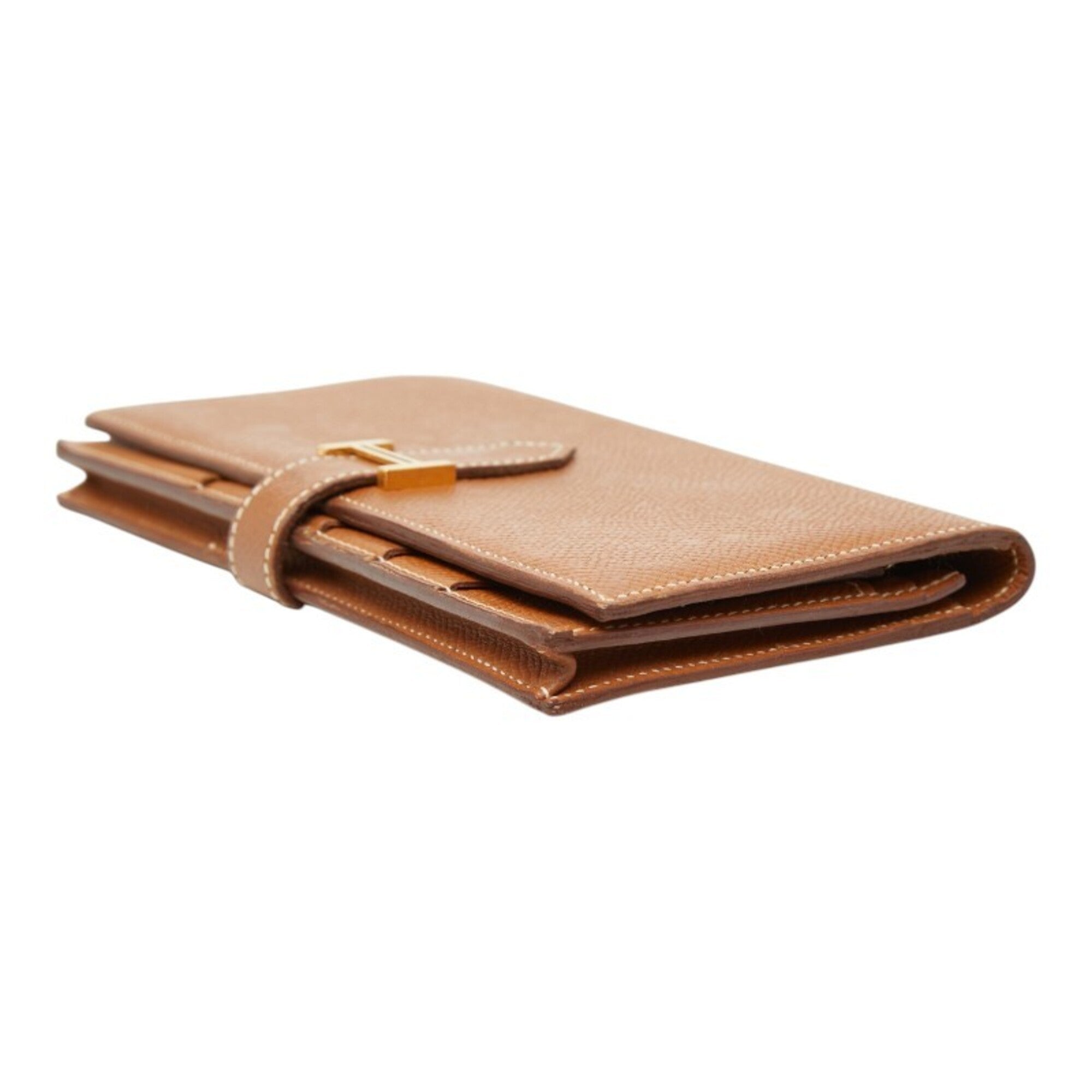 Hermes Brown Epsom Leather Long Wallet (Bi-Fold) (Pre-Owned)