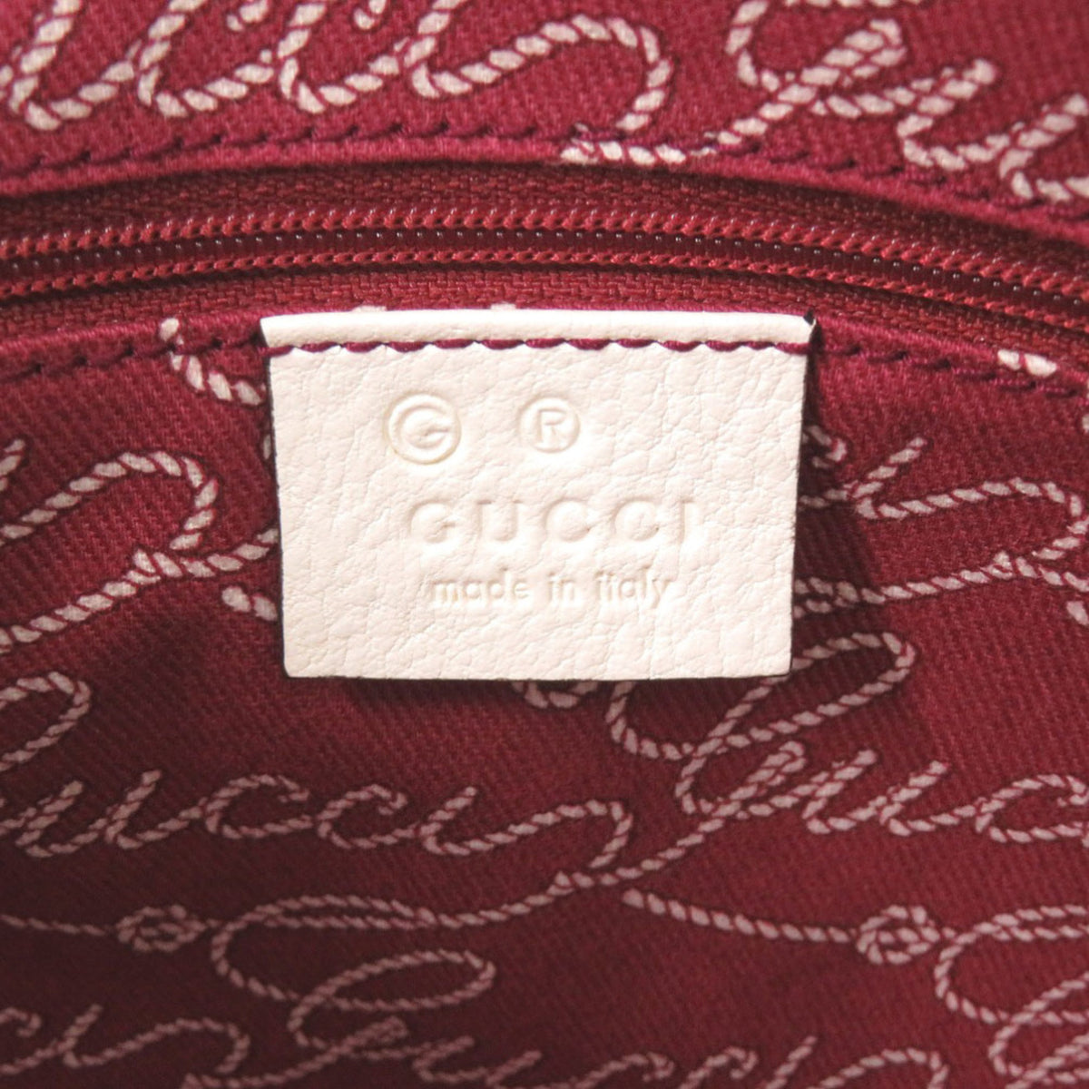 Gucci White Wine Canvas Tote Bag (Pre-Owned)