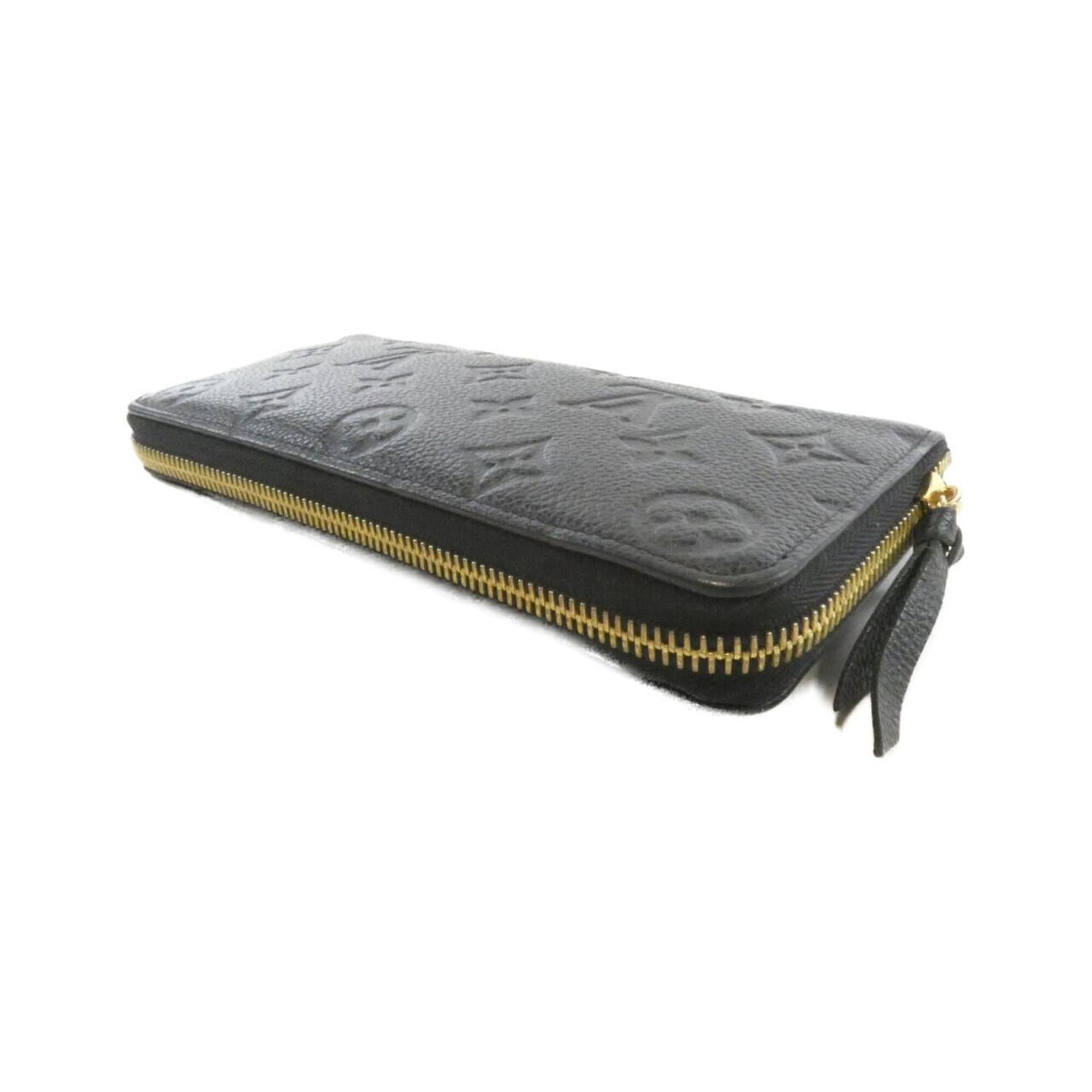 Louis Vuitton Black Leather Long Wallet (Bi-Fold) (Pre-Owned)